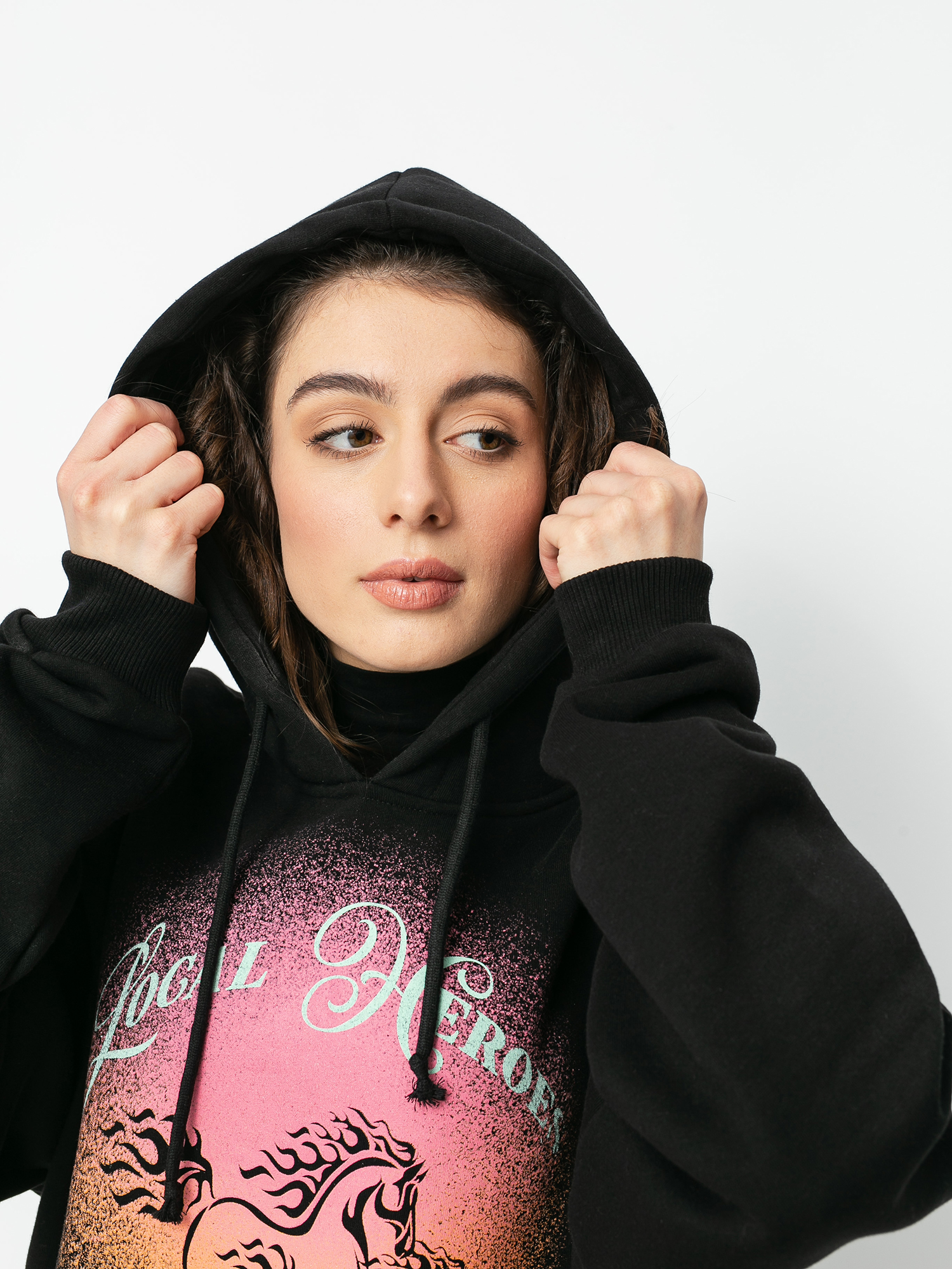 Bluza z kapturem Local Heroes Oversized HD Wmn (black)