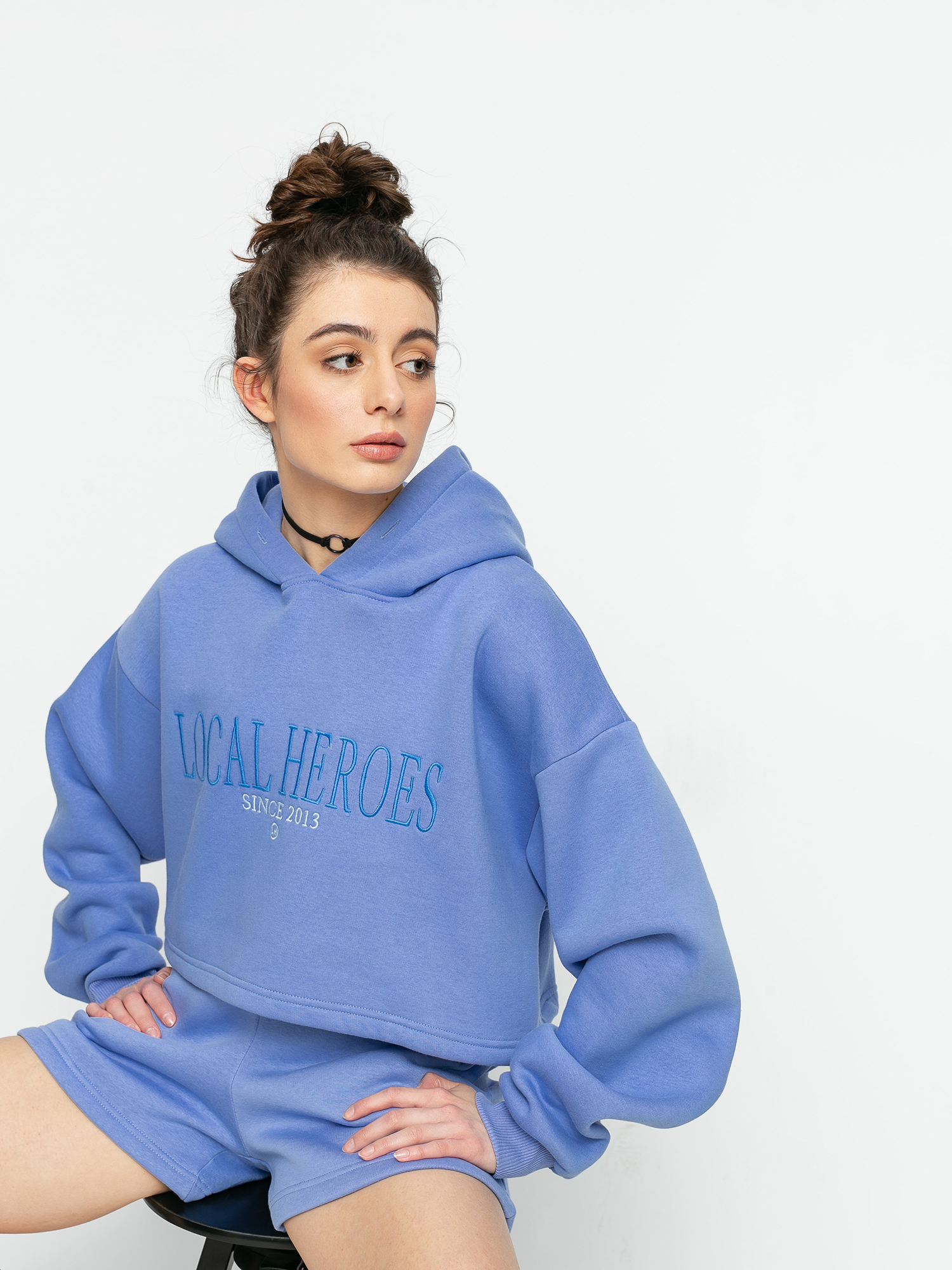 Bluza z kapturem Local Heroes Lh 2013 Cropped HD Wmn (violet)