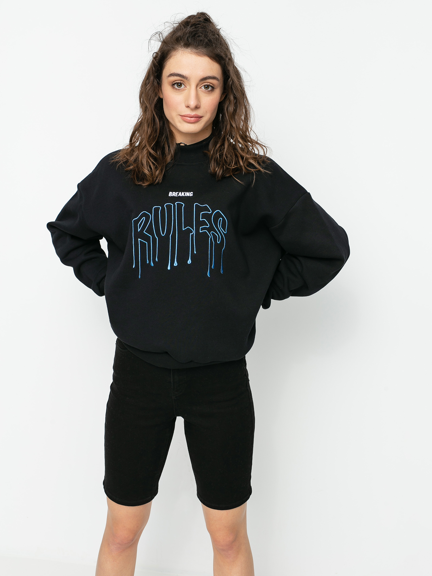 Bluza Local Heroes Breaking Rules Turtleneck Wmn (black)