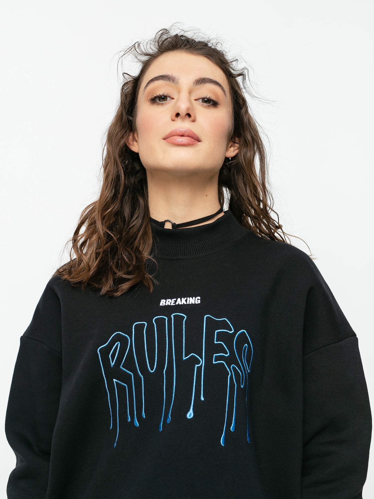 Bluza Local Heroes Breaking Rules Turtleneck Wmn (black)