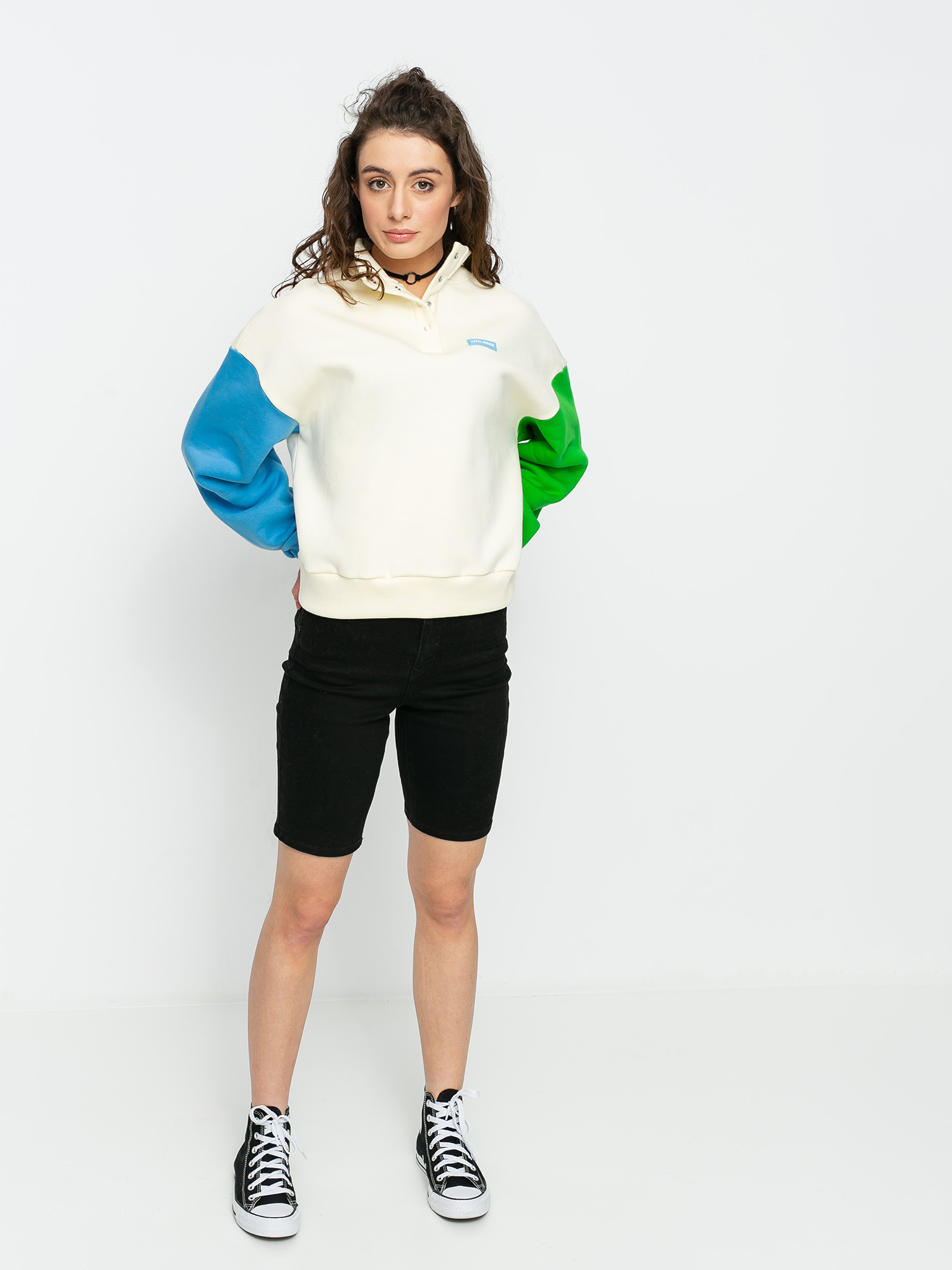 Bluza Local Heroes Grass & Sky Turtleneck Wmn (cream/blue/green)