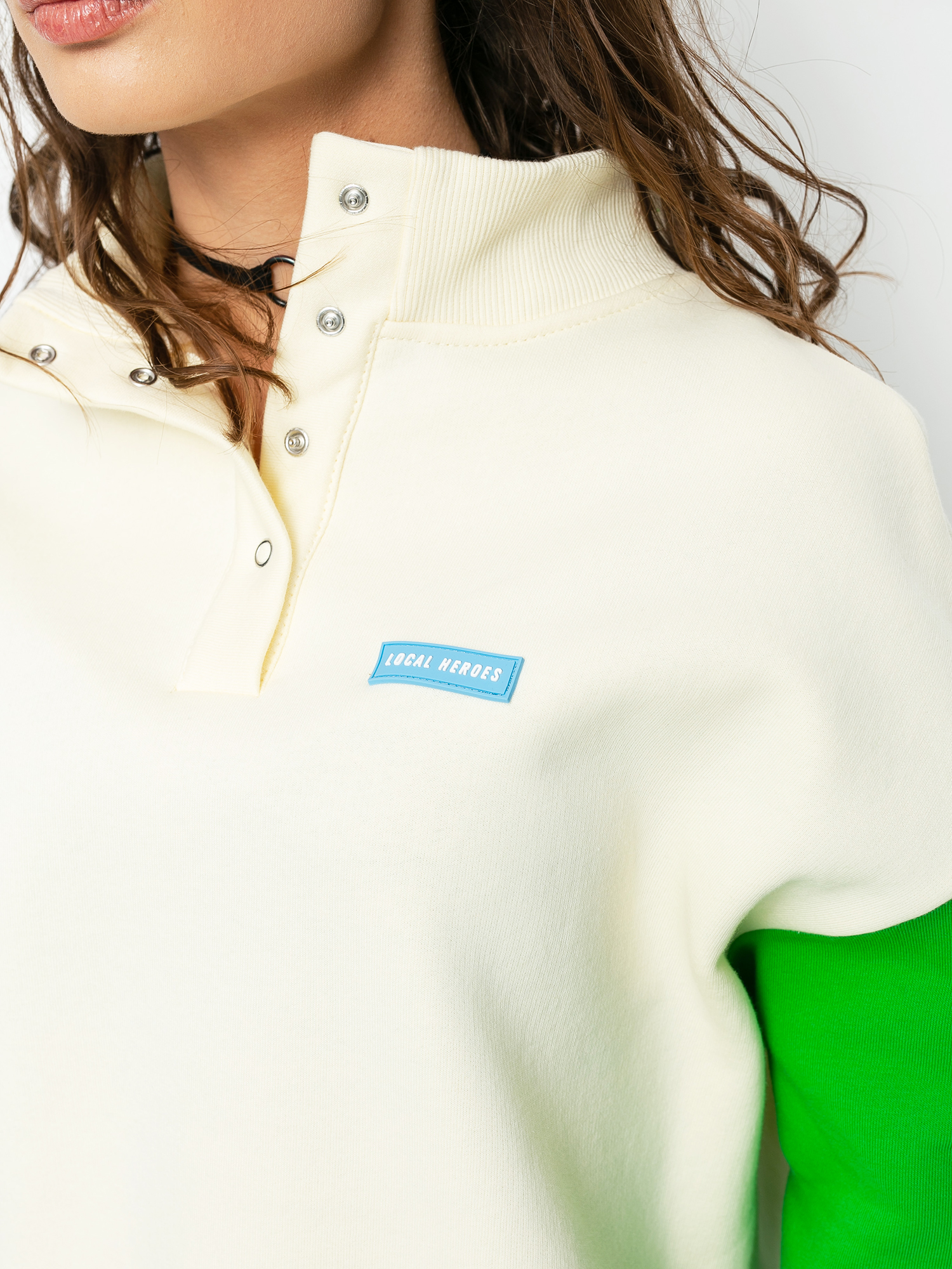 Bluza Local Heroes Grass & Sky Turtleneck Wmn (cream/blue/green)