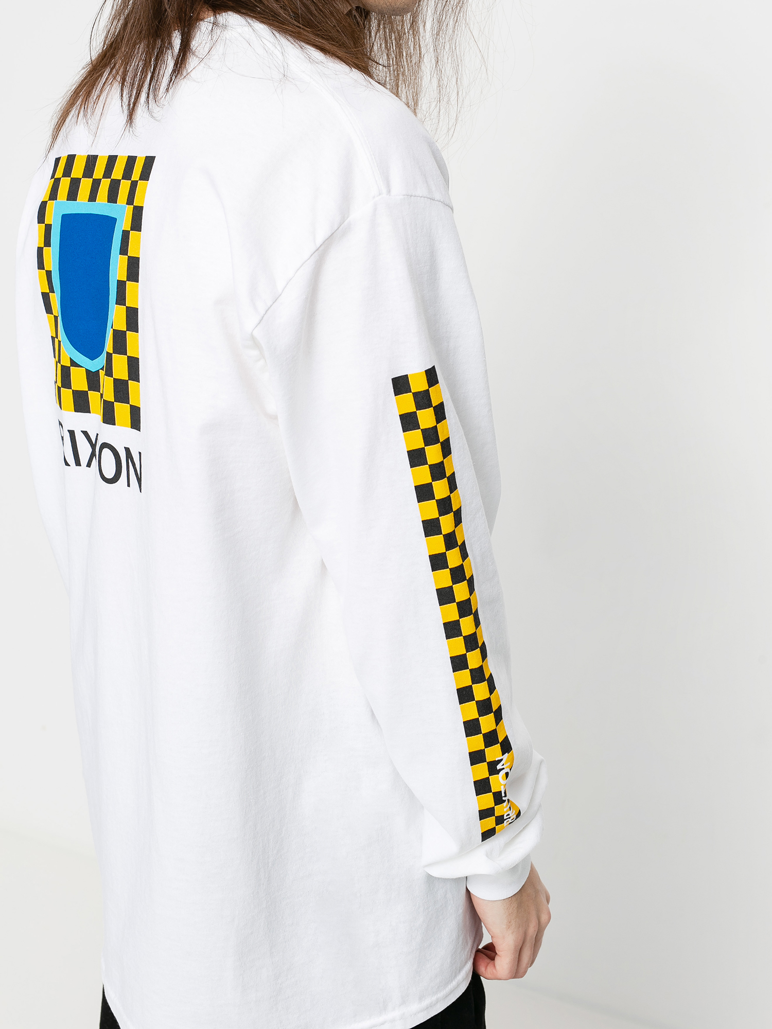 Longsleeve Brixton Beta Checkers Stt (white)