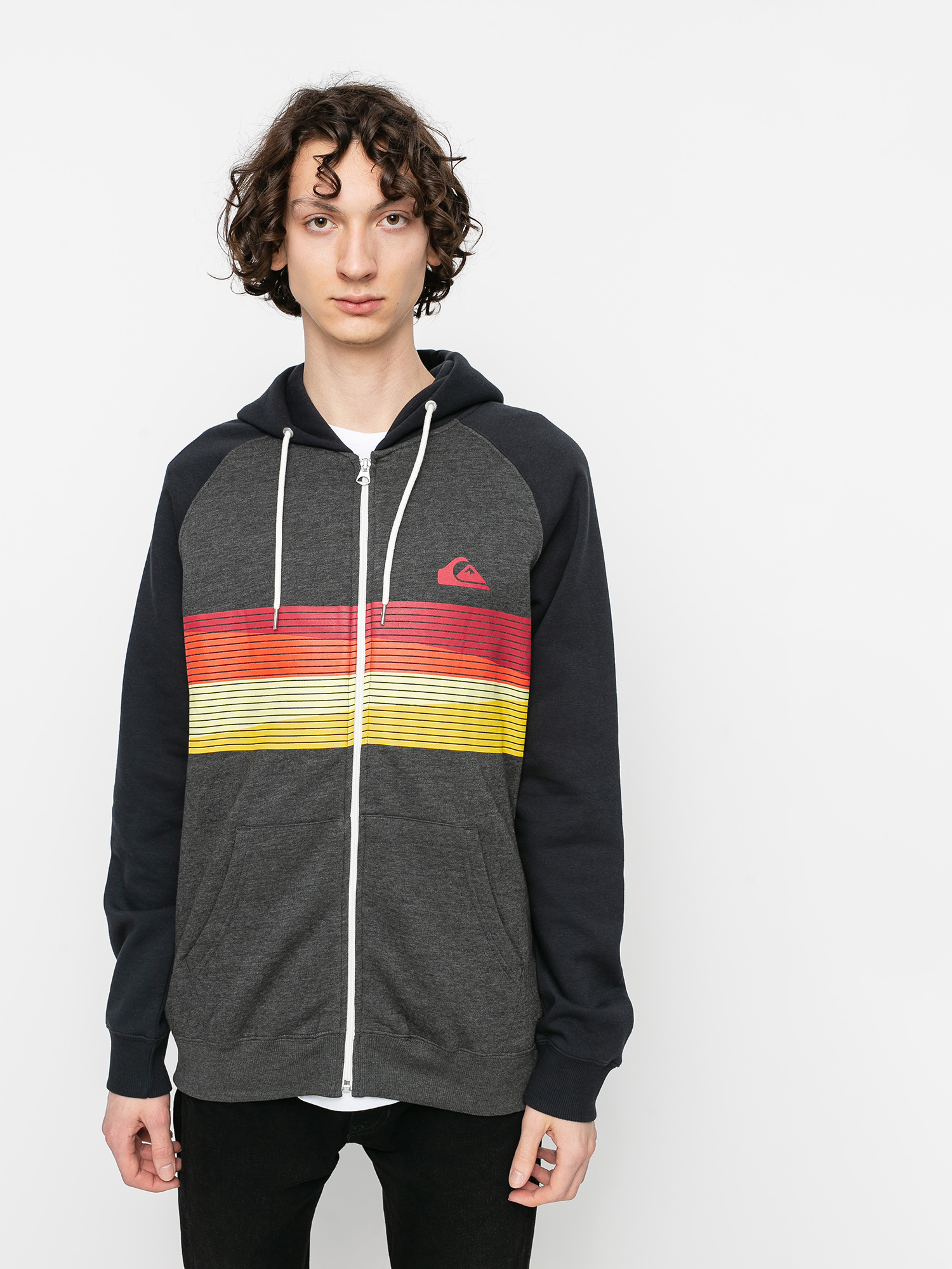 Bluza z kapturem Quiksilver Everyday Screen ZHD (dark grey heather)