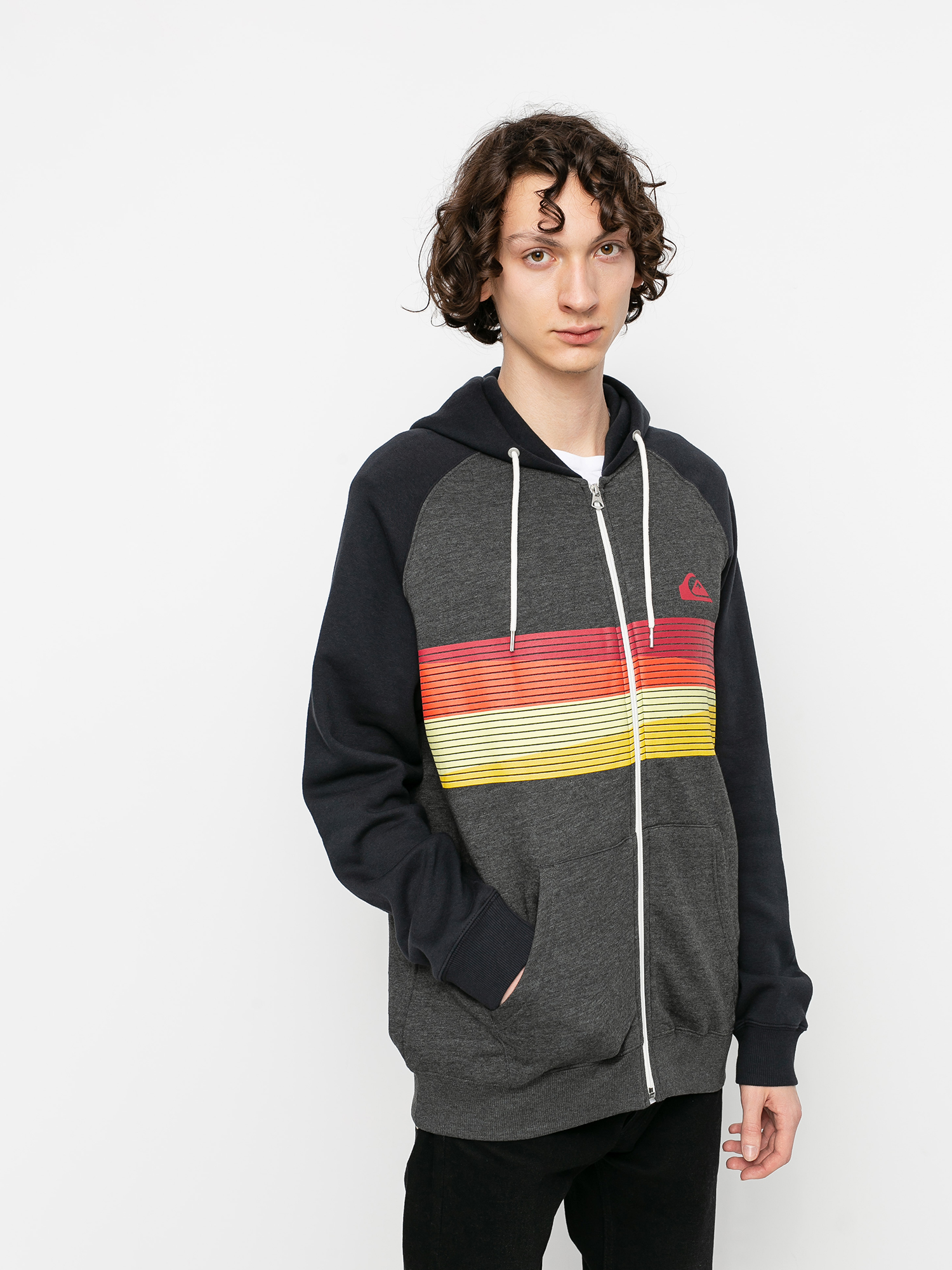Bluza z kapturem Quiksilver Everyday Screen ZHD (dark grey heather)