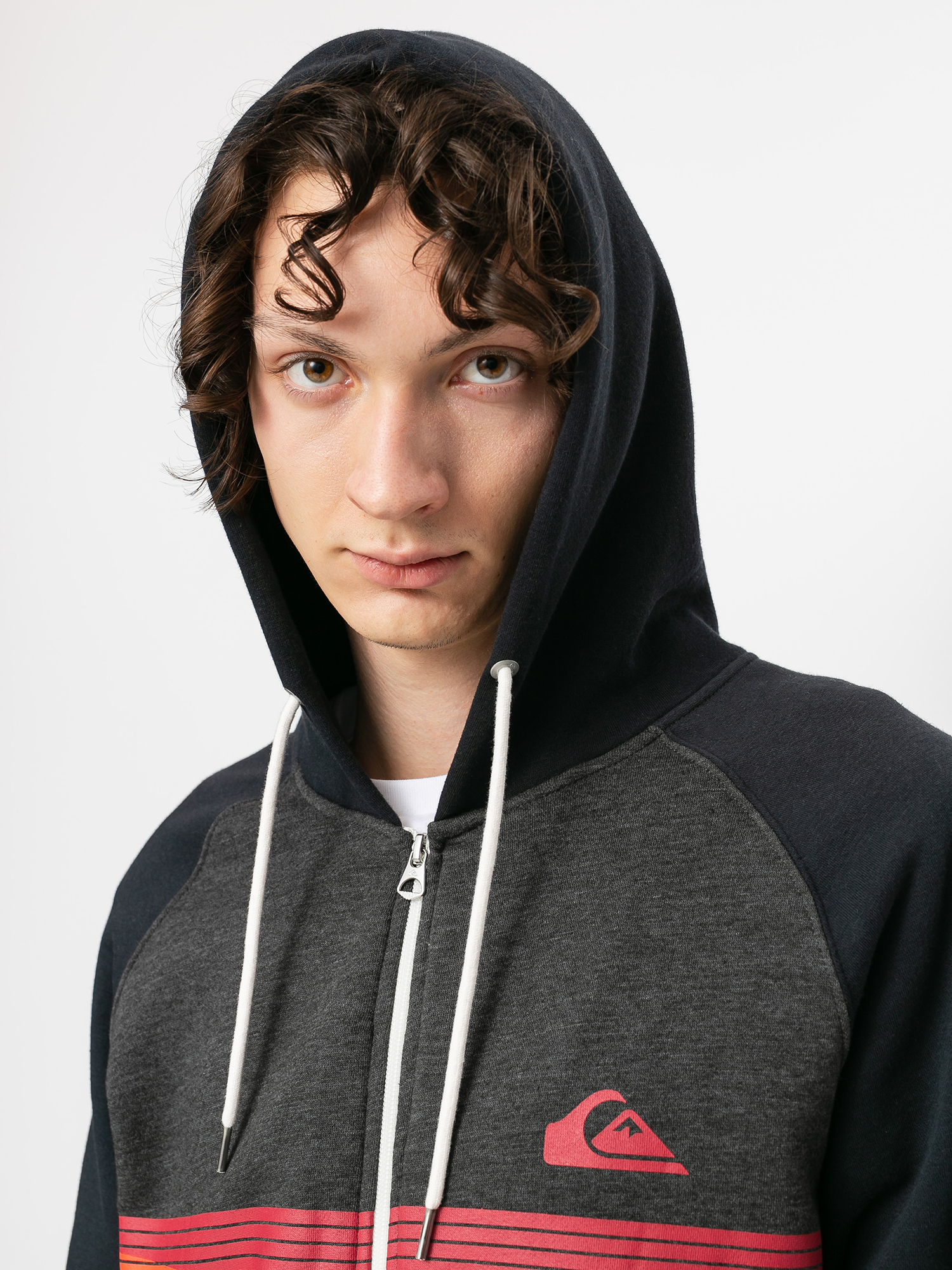 Bluza z kapturem Quiksilver Everyday Screen ZHD (dark grey heather)