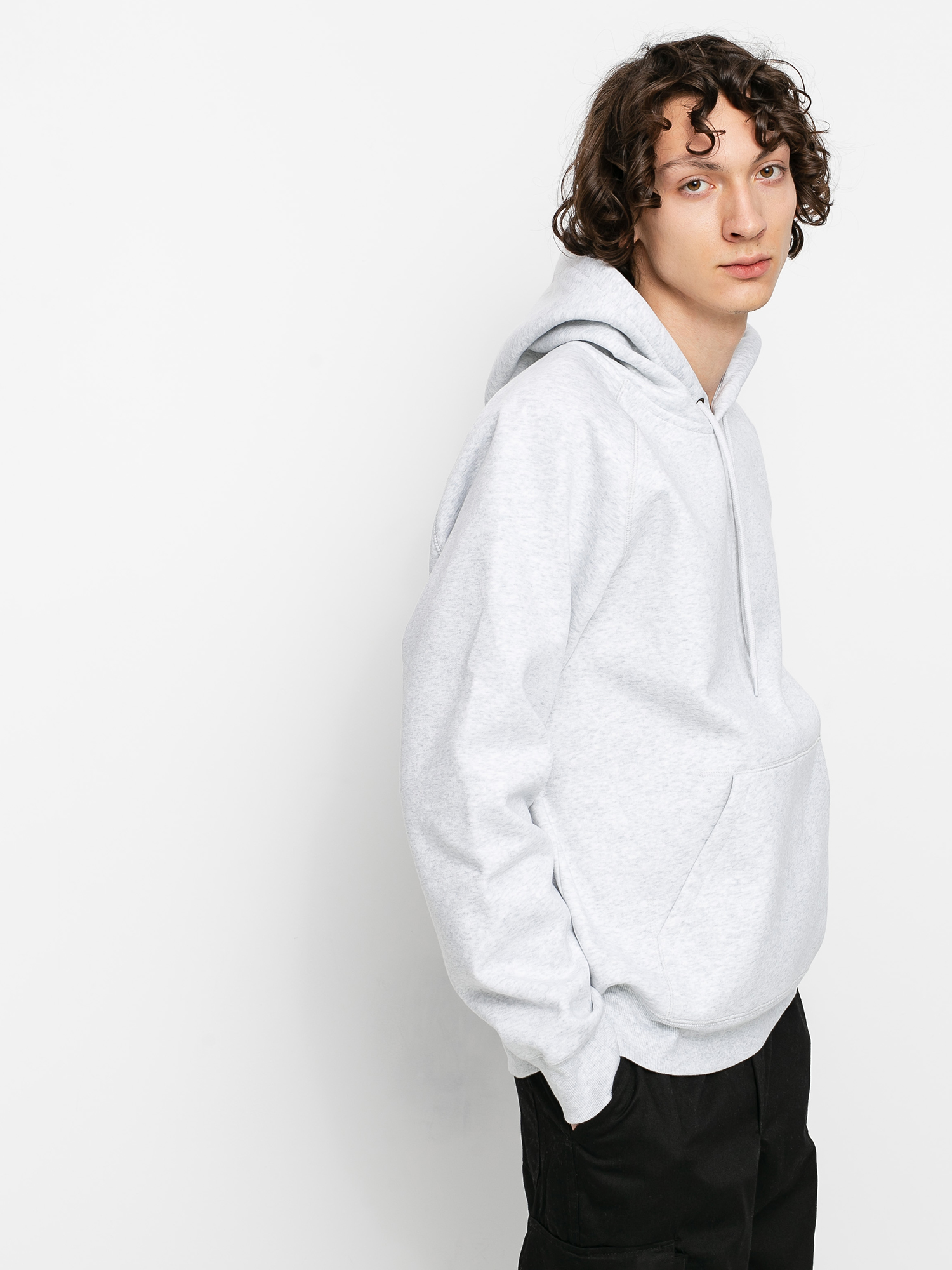 Bluza z kapturem Carhartt WIP Chase HD (ash heather/gold)
