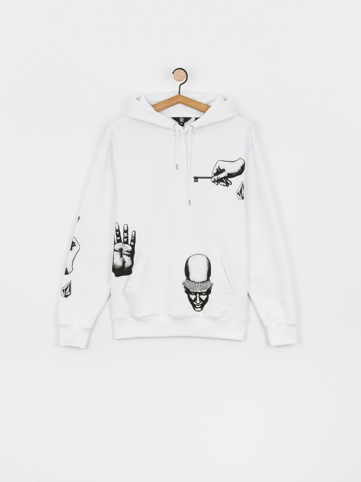 Bluza z kapturem Volcom Fa HD (white)