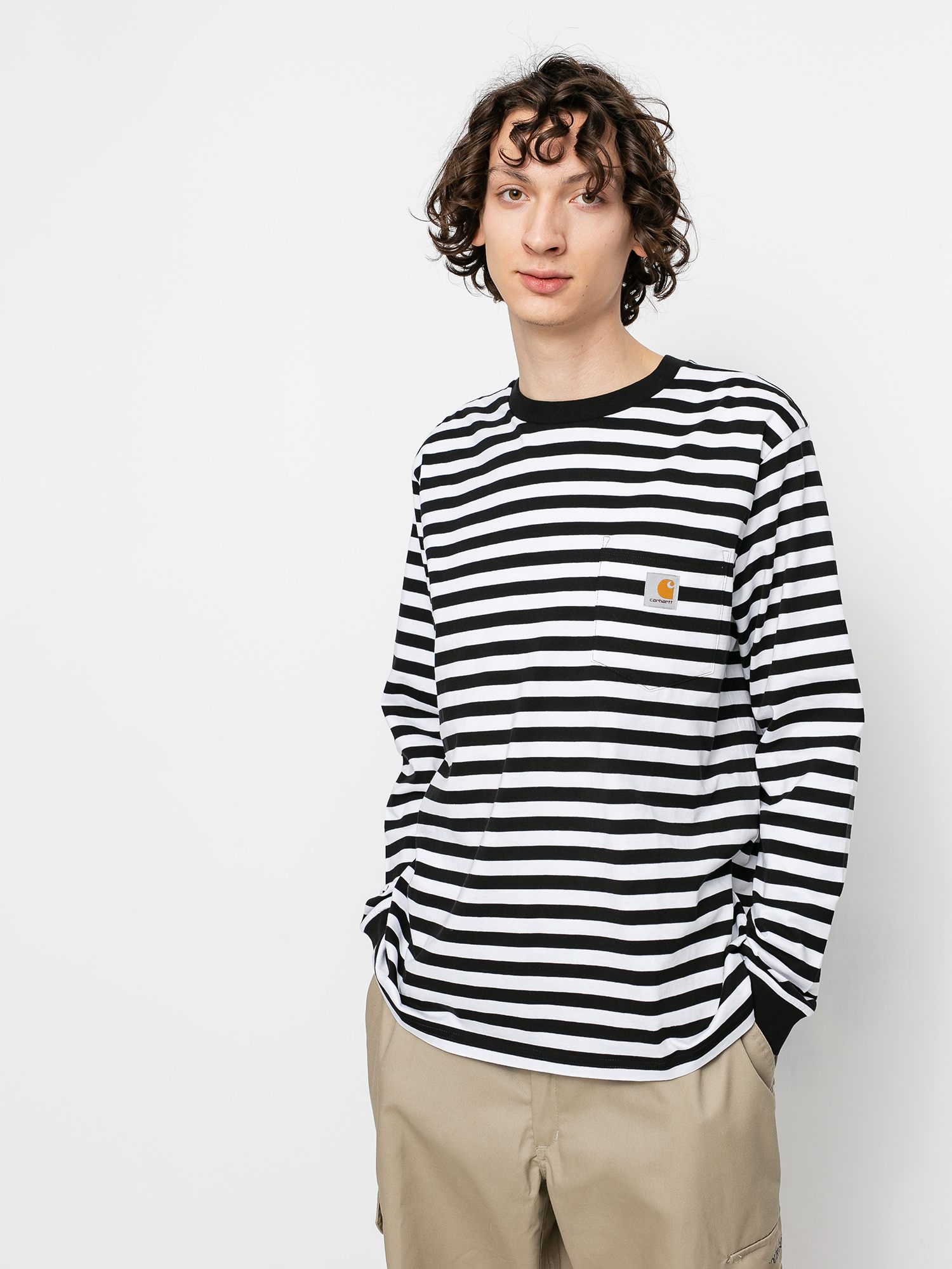 Longsleeve Carhartt WIP Scotty Pocket (scotty stripe black/white)