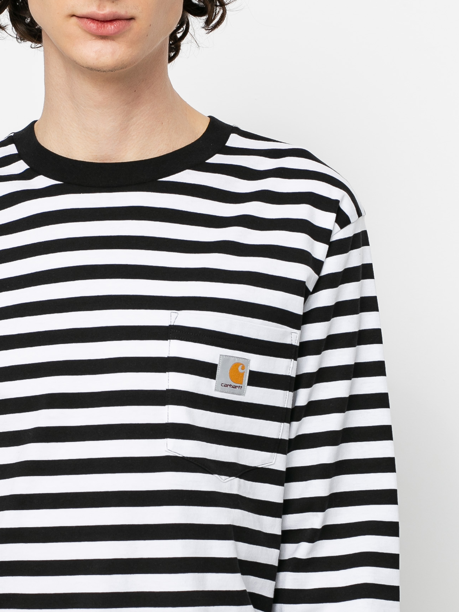 Longsleeve Carhartt WIP Scotty Pocket (scotty stripe black/white)