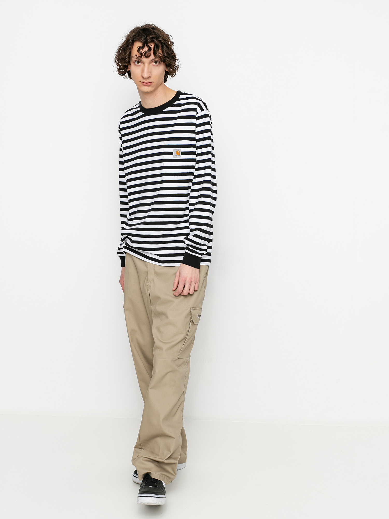 Longsleeve Carhartt WIP Scotty Pocket (scotty stripe black/white)