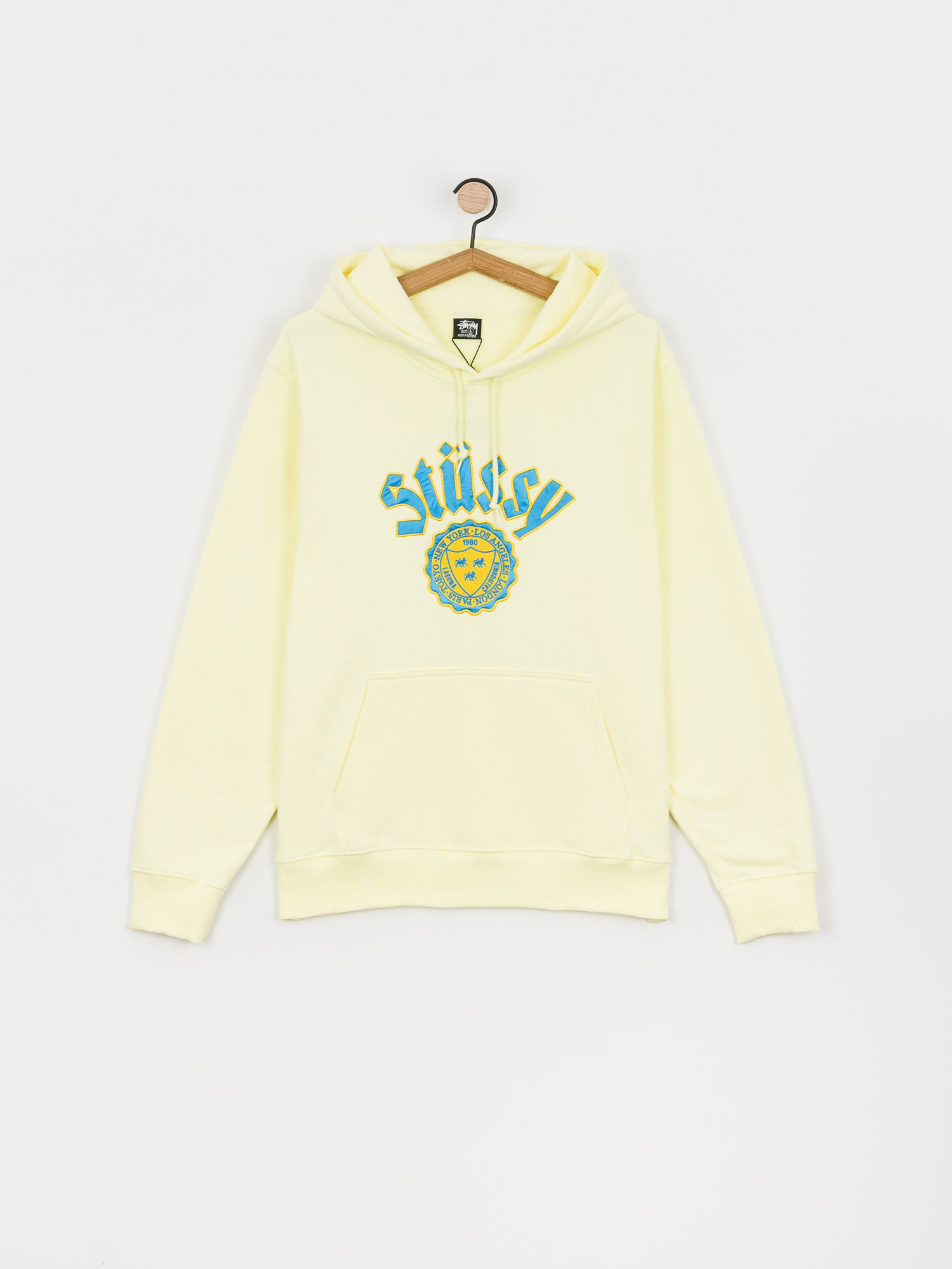 Bluza z kapturem Stussy City Seal App HD (pale yellow)