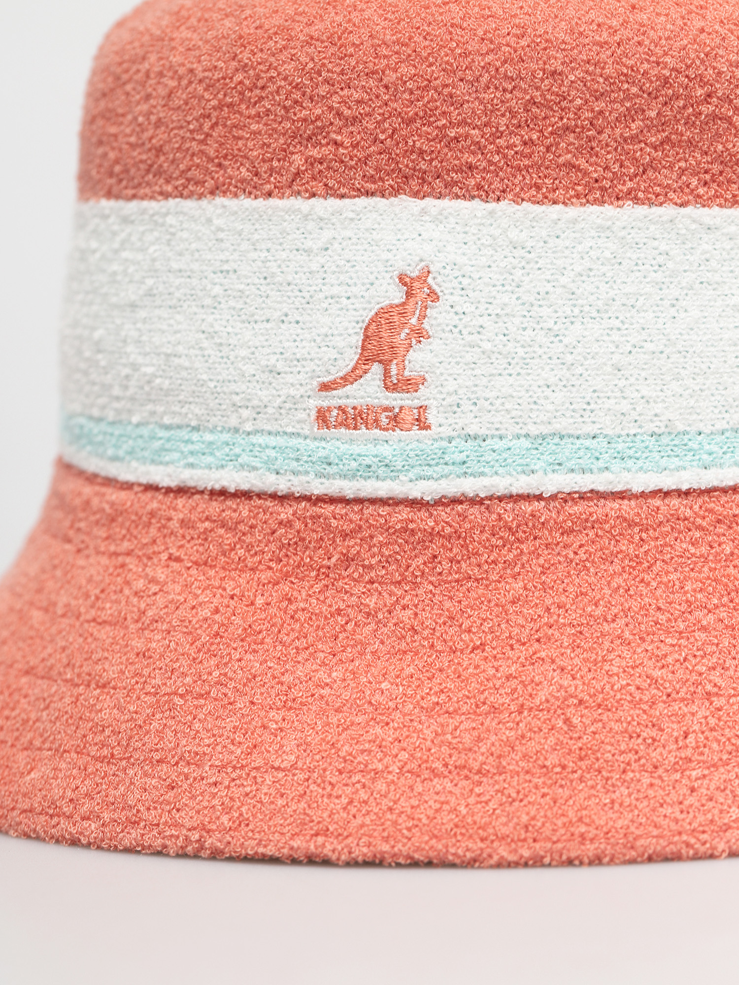 Kapelusz Kangol Bermuda Stripe Bucket (peach pink)