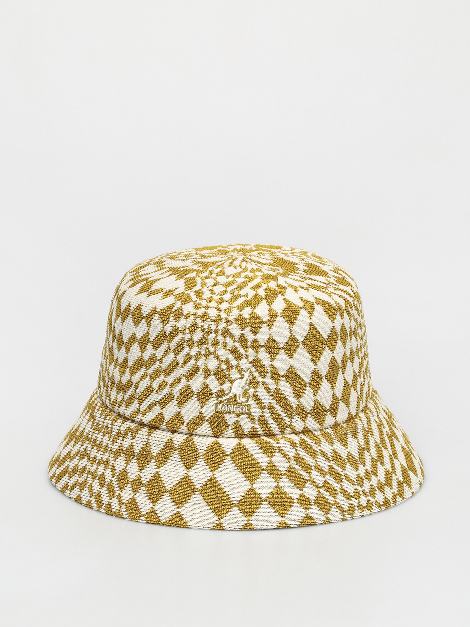 Kapelusz Kangol Warped Check Bucket (golden palm/natural)