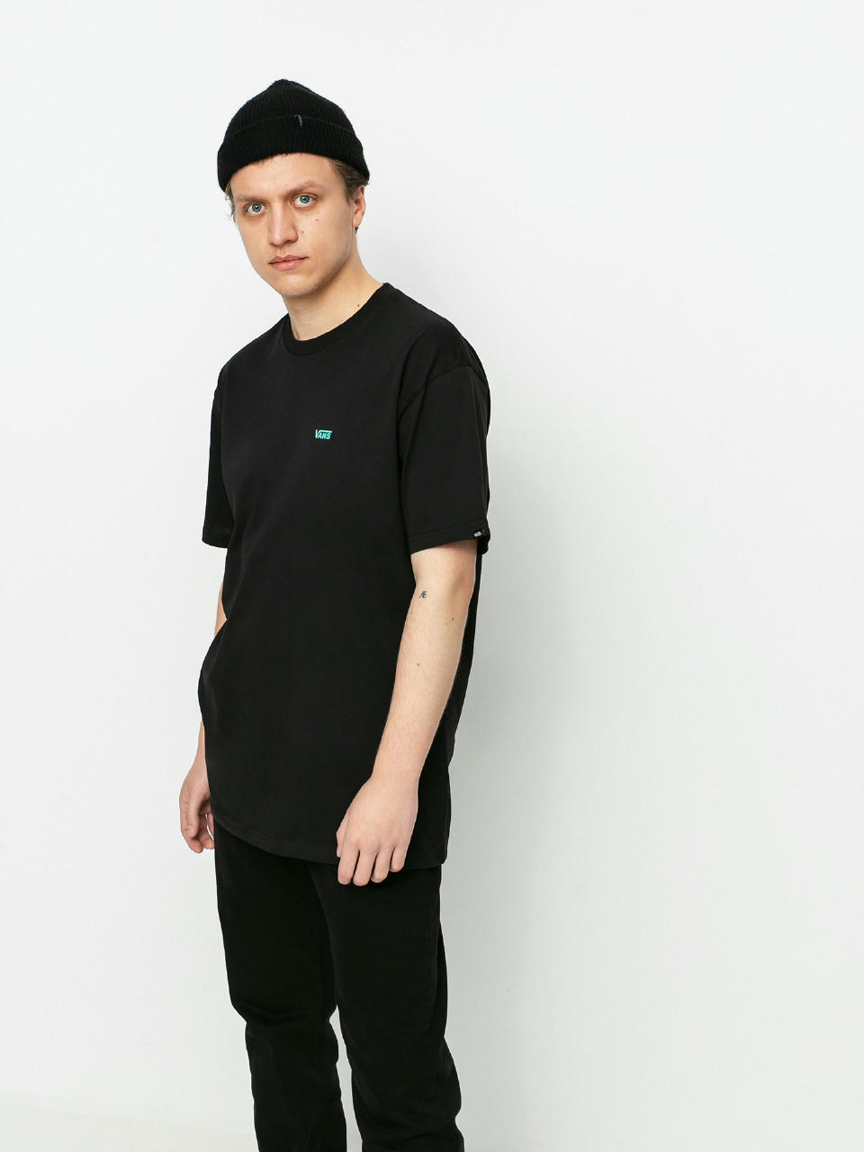 T-shirt Vans Left Chest Logo (blk/waterfall)