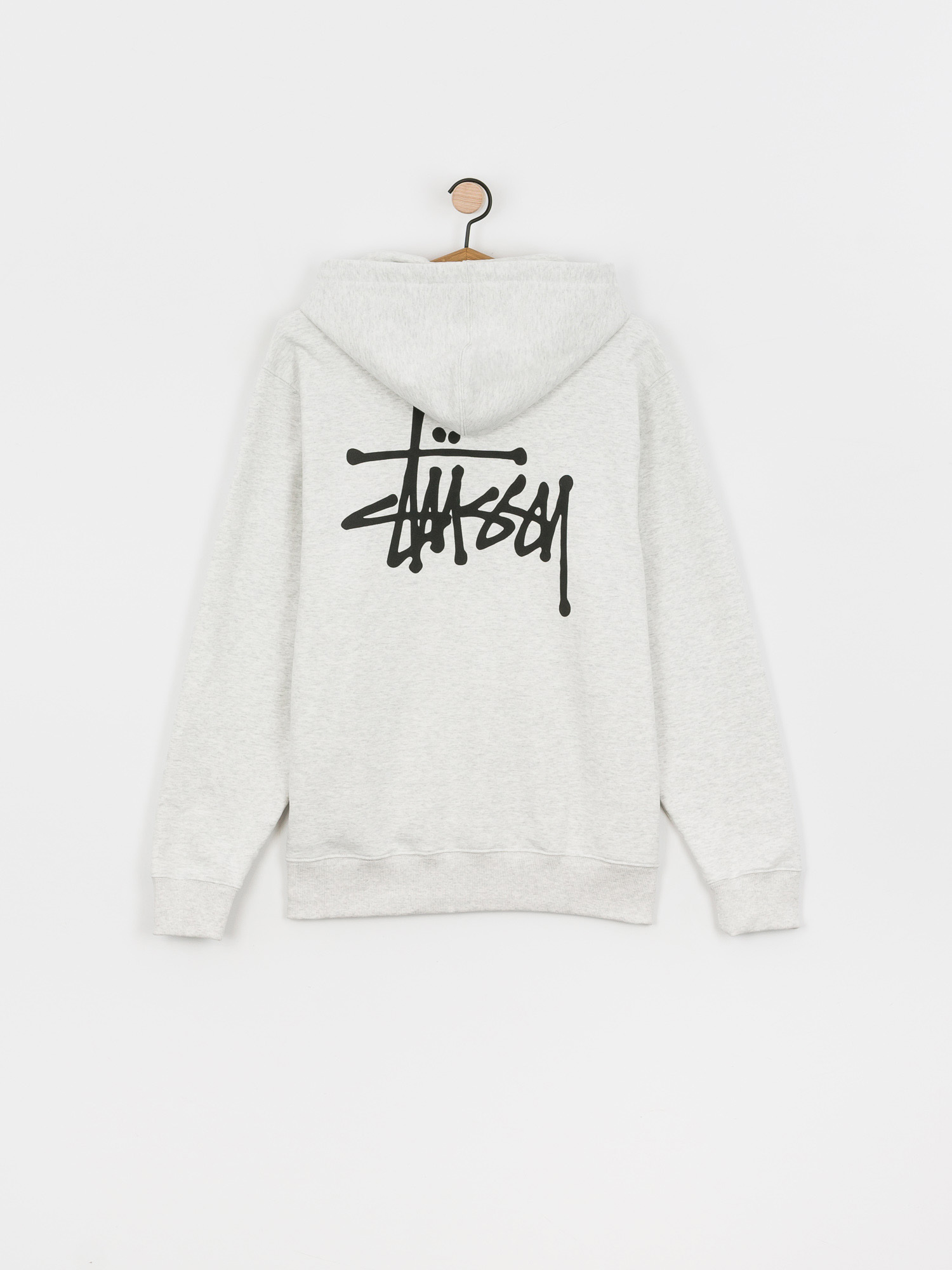 Bluza z kapturem Stussy Basic Stussy HD (ash heather)