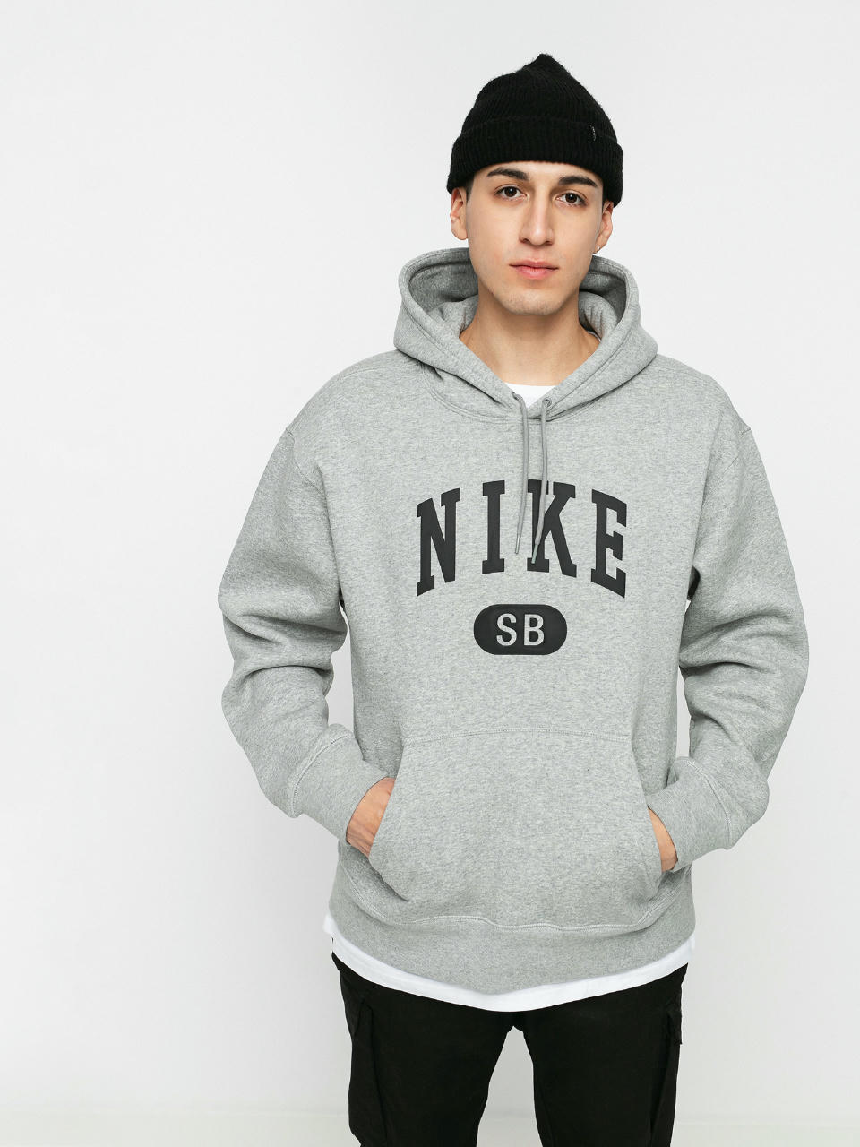 Bluza z kapturem Nike SB Collegiate HD (dk grey heather/black)