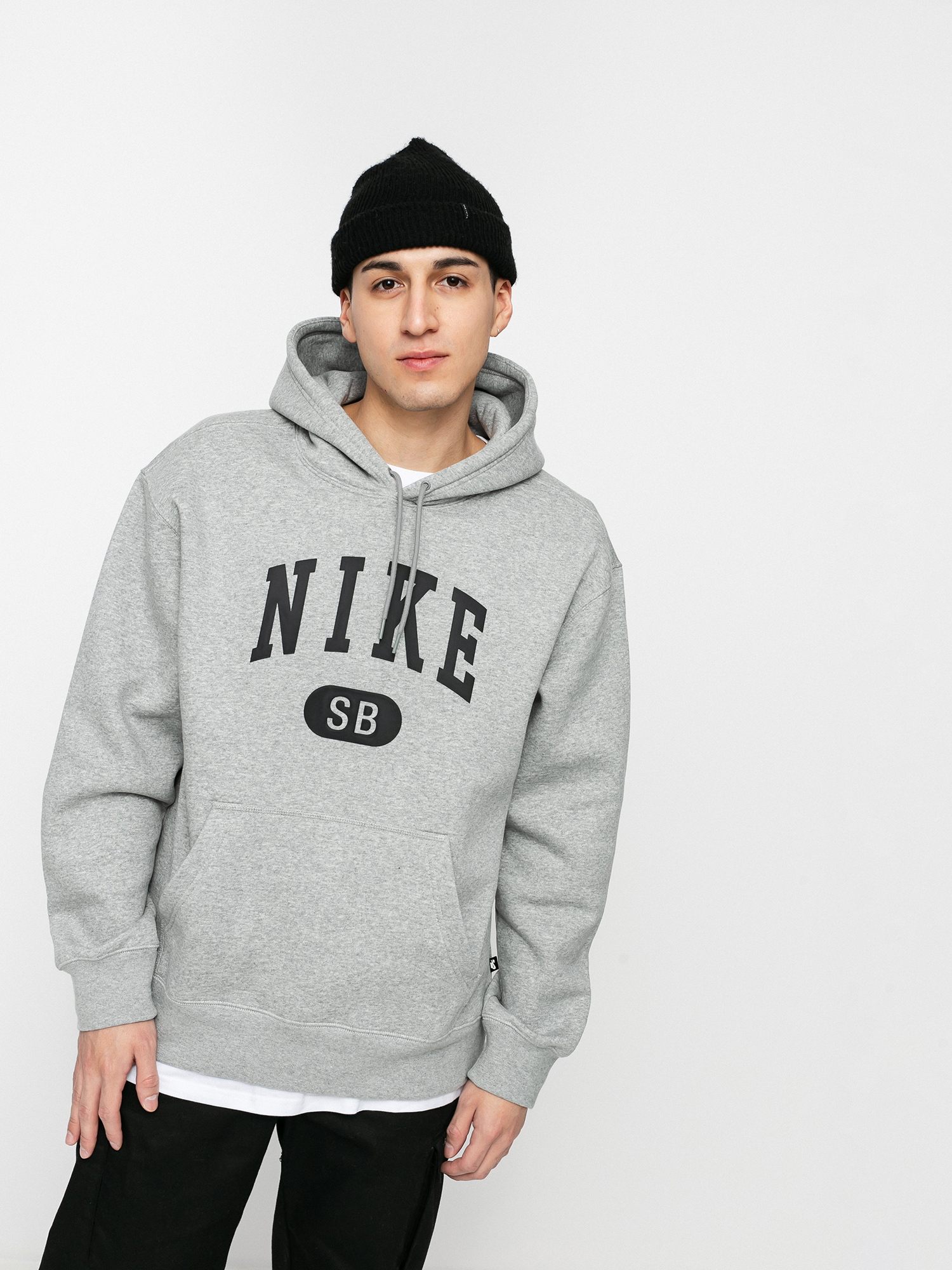 Bluza z kapturem Nike SB Collegiate HD (dk grey heather/black)