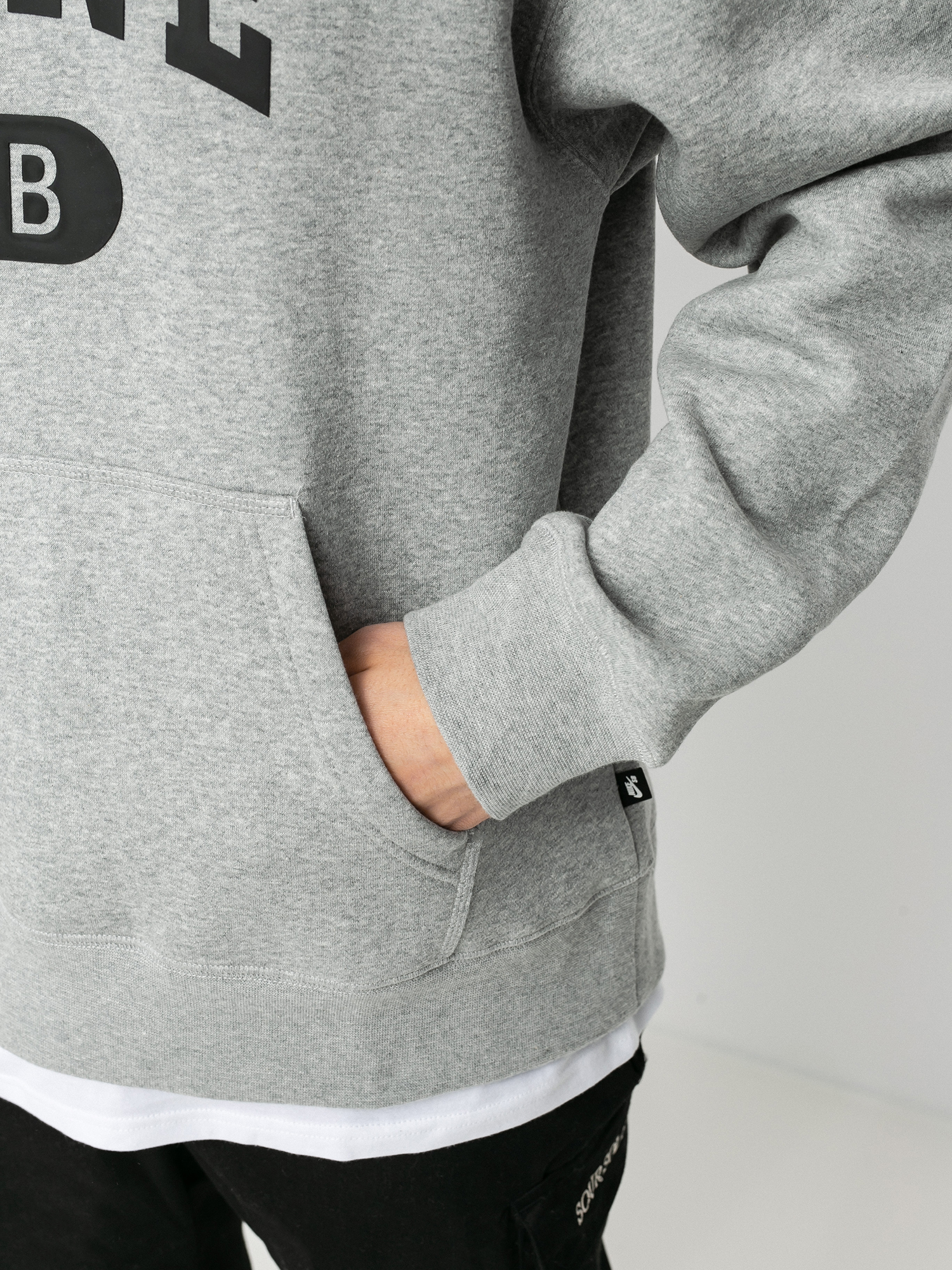 Bluza z kapturem Nike SB Collegiate HD (dk grey heather/black)