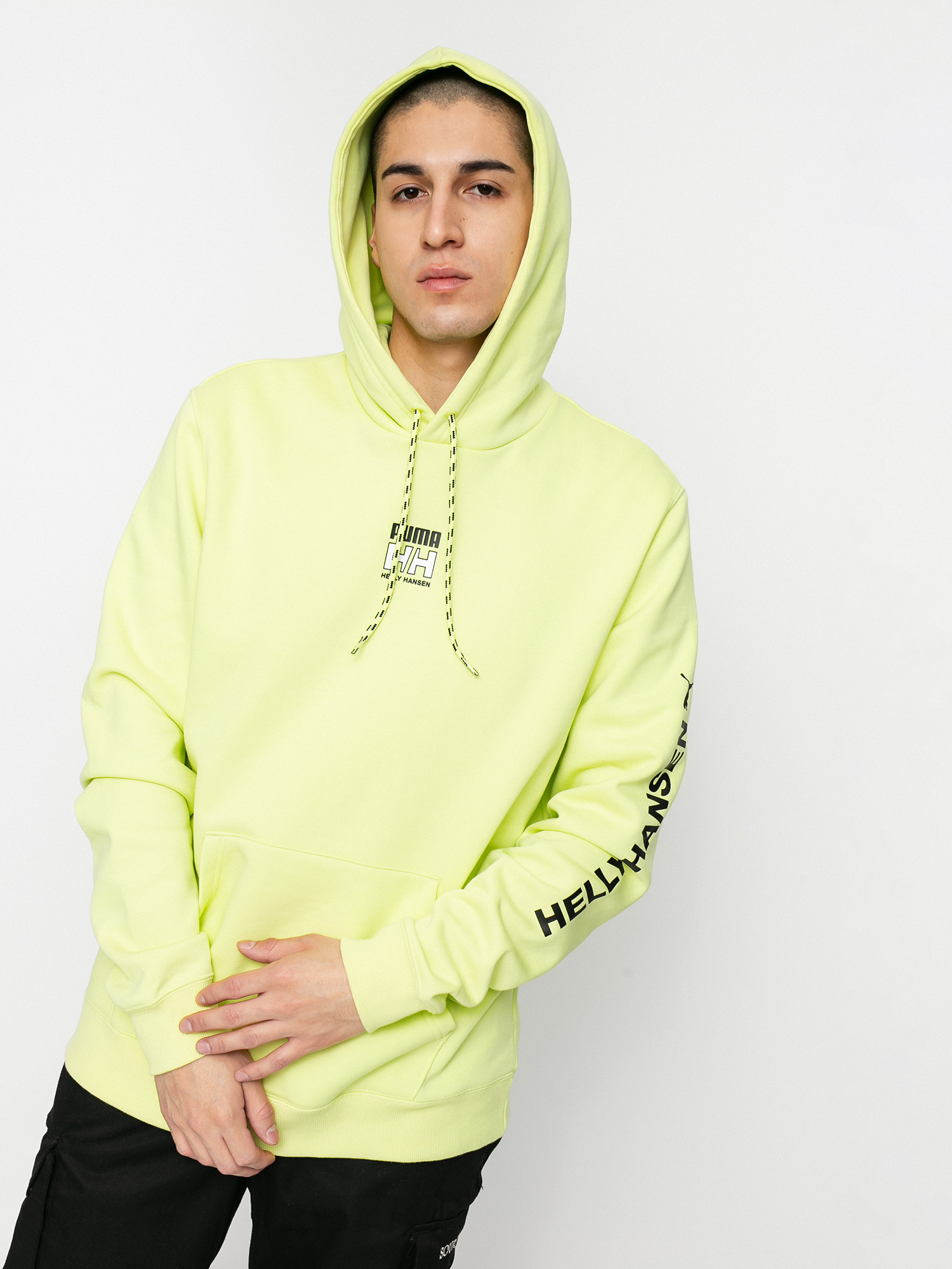 Bluza z kapturem Puma X Helly Hansen HD (sunny lime)