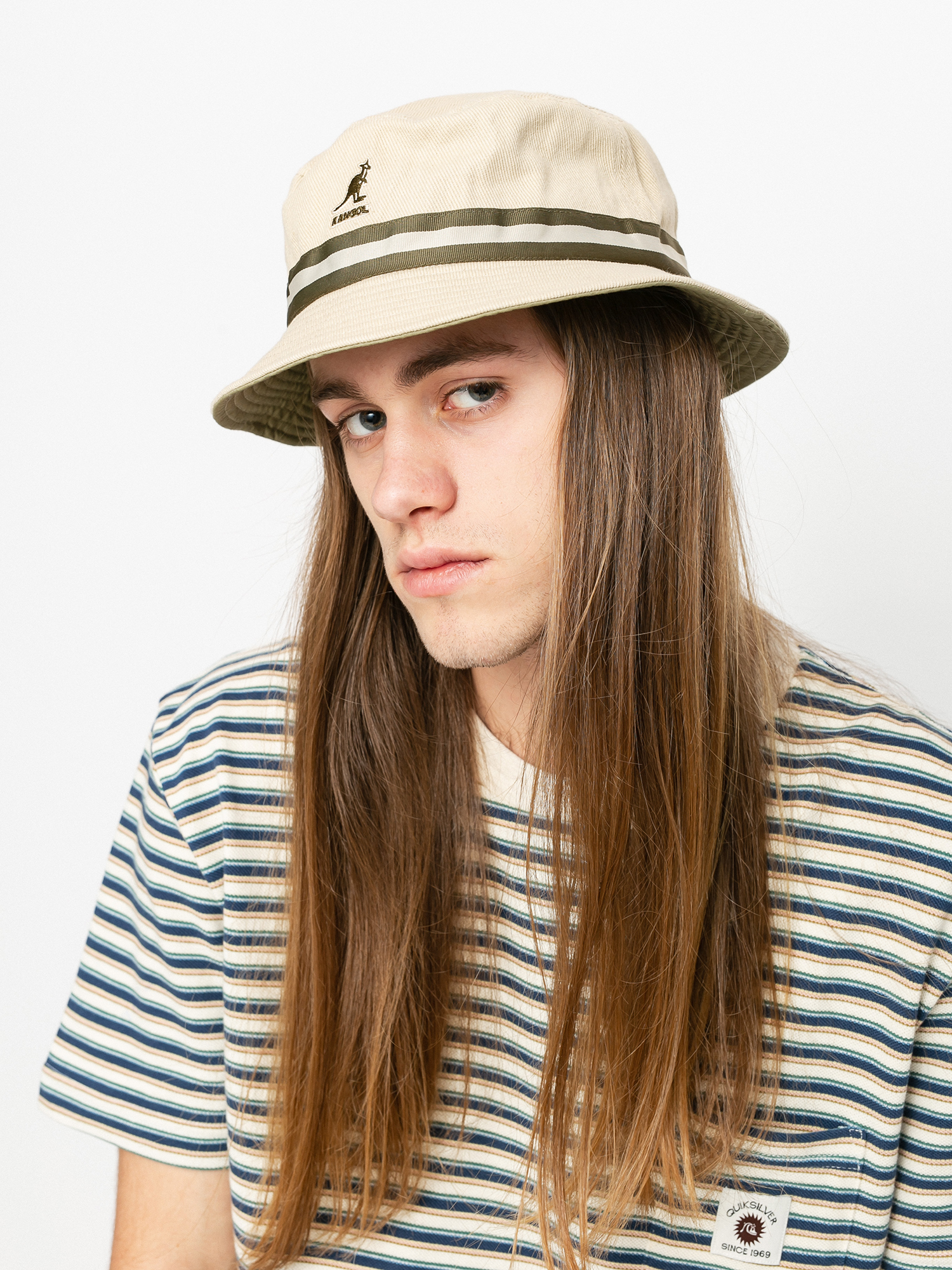 Kapelusz Kangol Stripe Lahinch (beige)