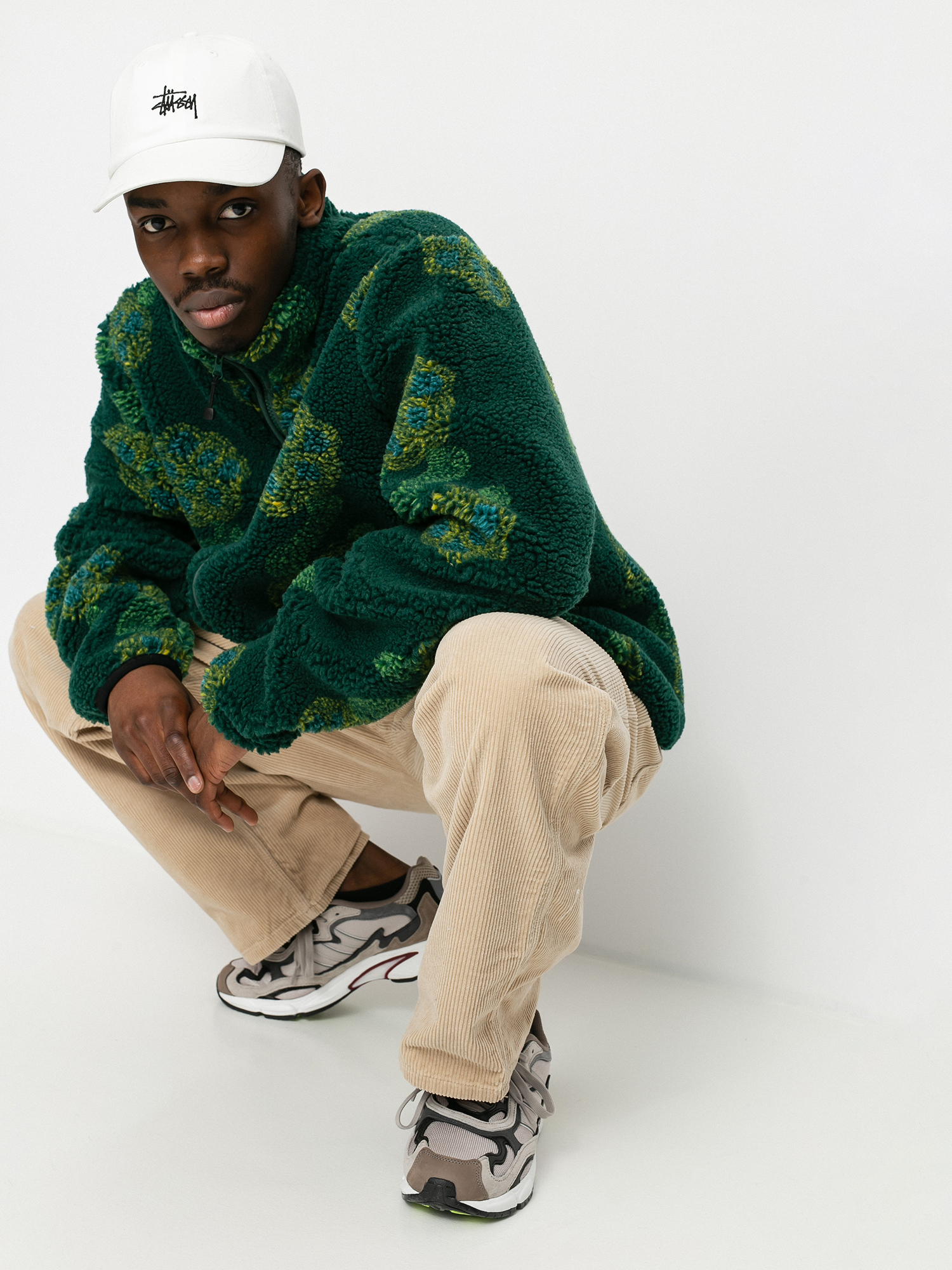Kurtka Stussy Flor Sherpa Mock (green)