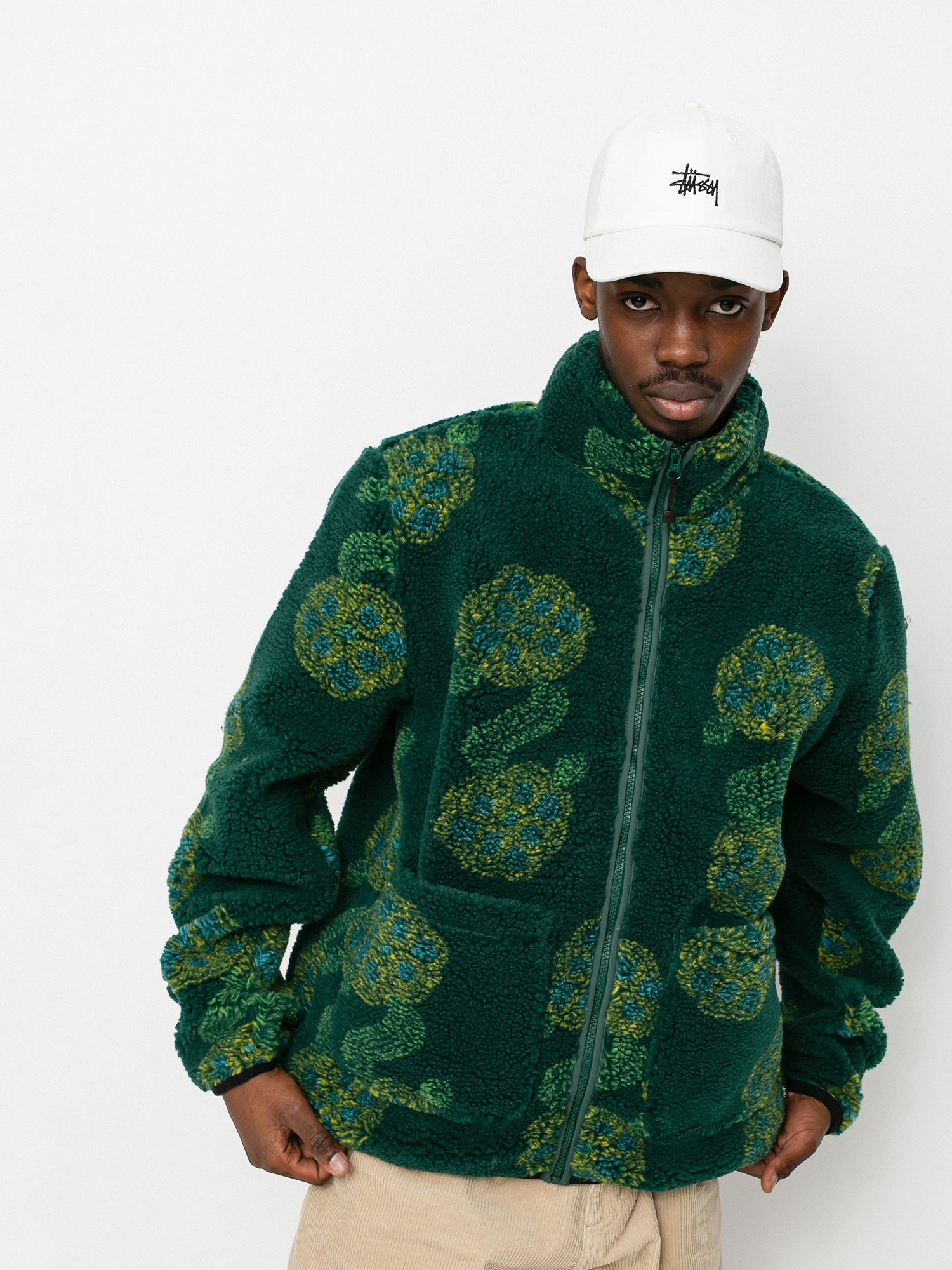 Kurtka Stussy Flor Sherpa Mock (green)