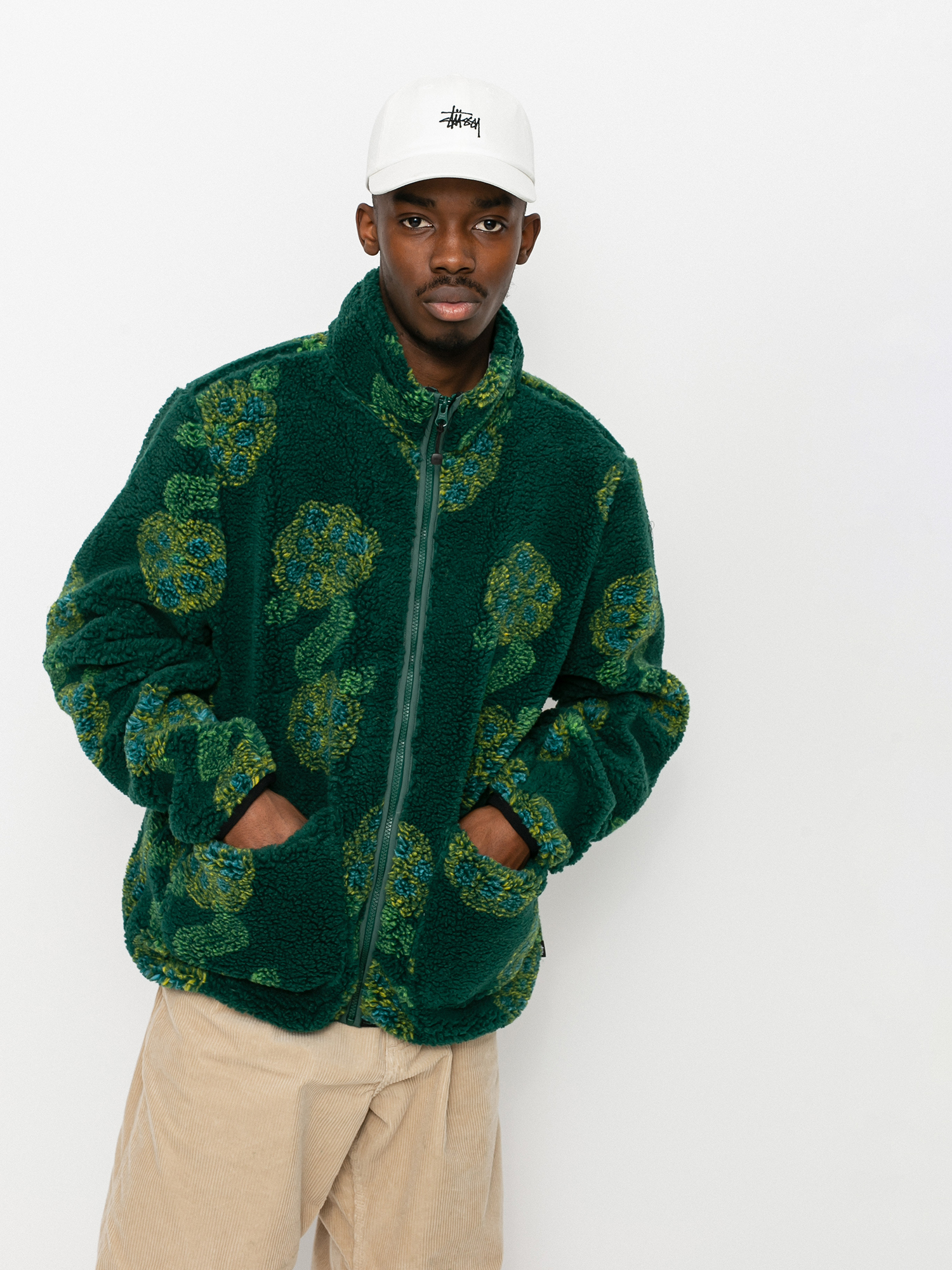 Kurtka Stussy Flor Sherpa Mock (green)