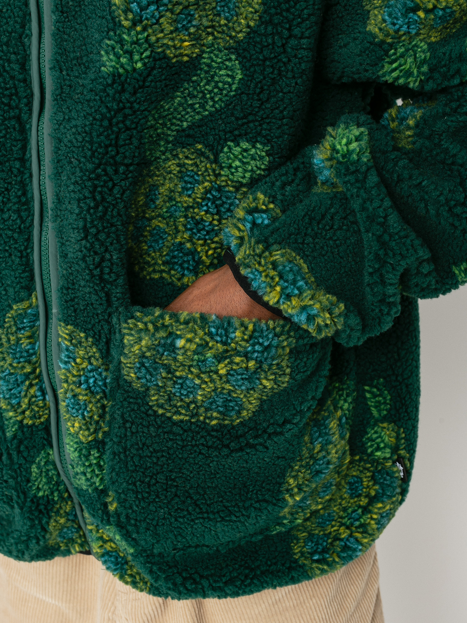 Kurtka Stussy Flor Sherpa Mock (green)