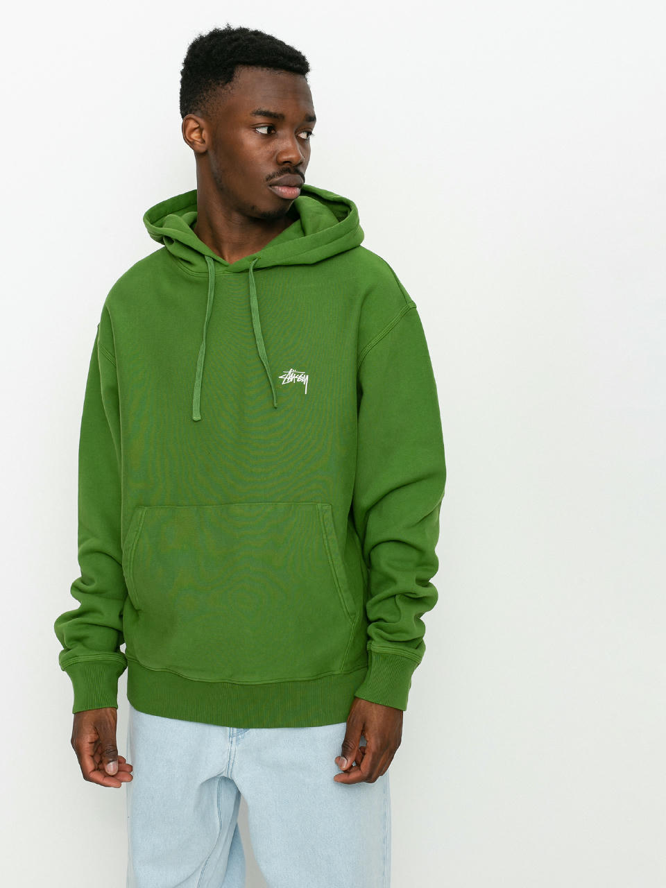 Bluza z kapturem Stussy Stock Logo HD (green)