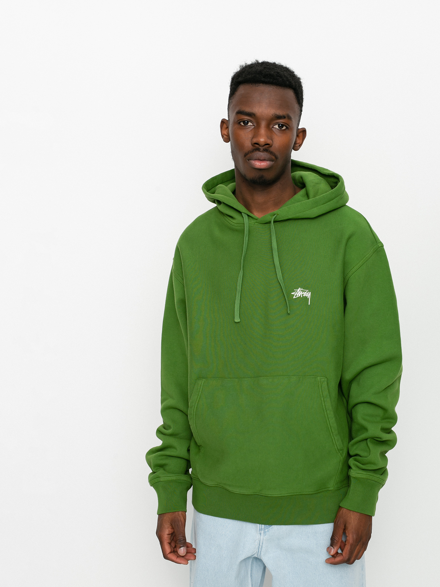 Bluza z kapturem Stussy Stock Logo HD (green)
