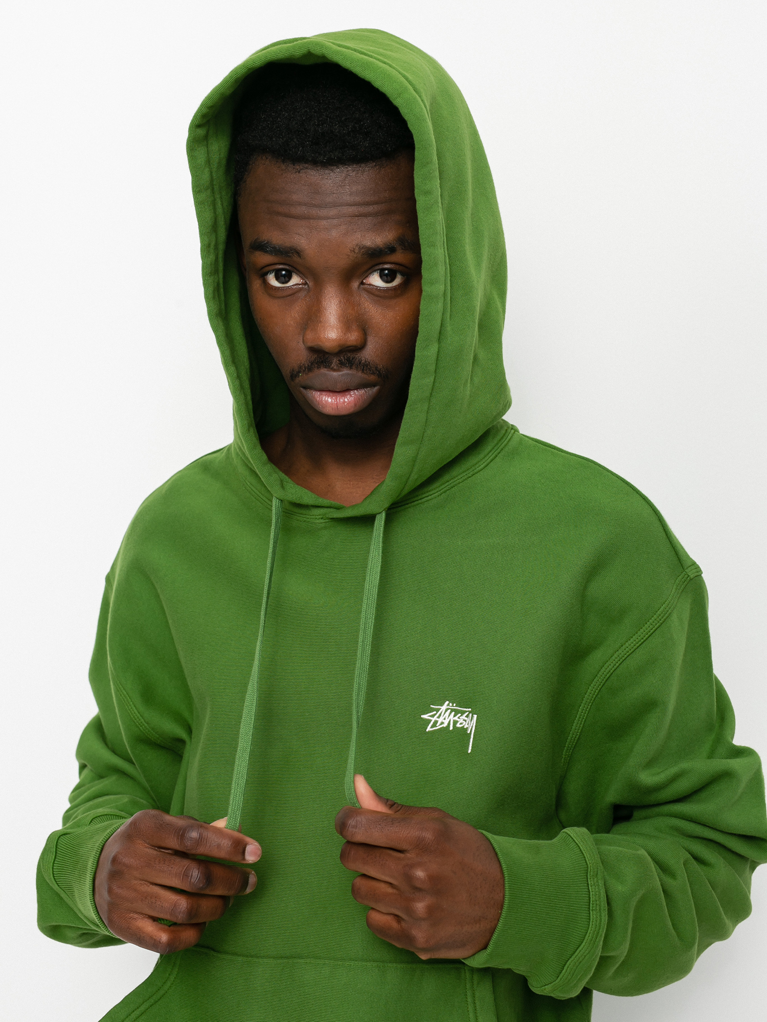 Bluza z kapturem Stussy Stock Logo HD (green)