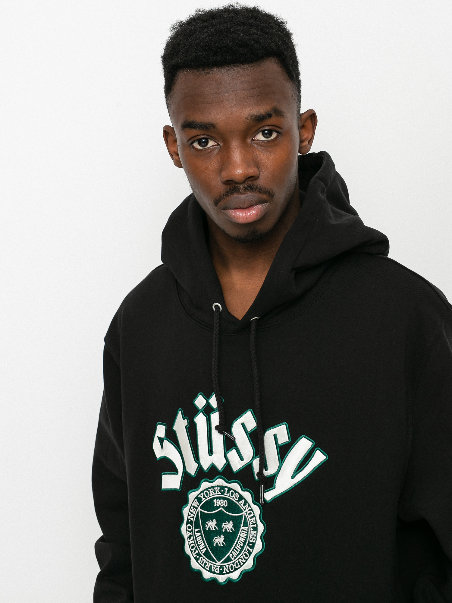 Bluza z kapturem Stussy City Seal App HD (black)