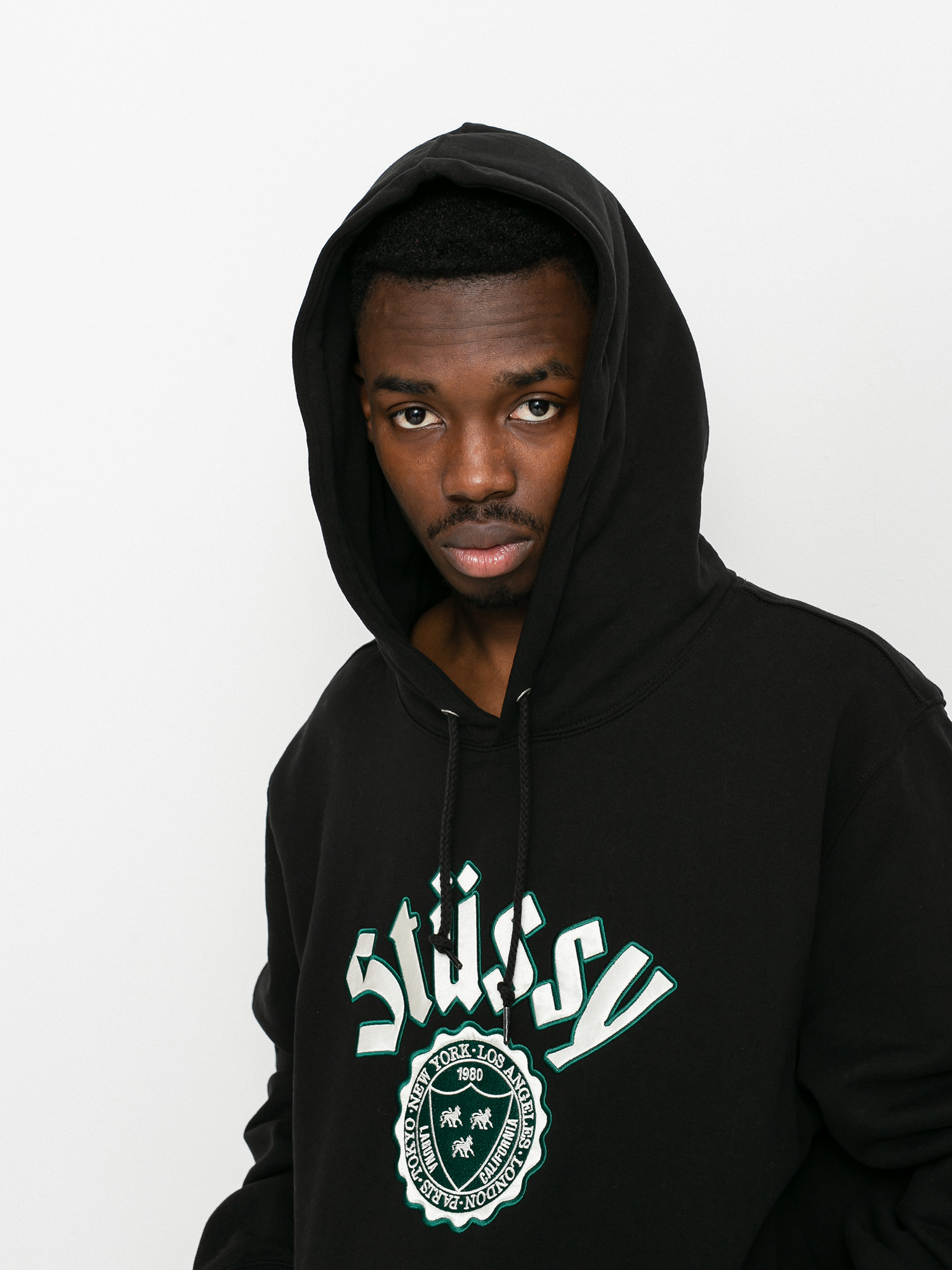 Bluza z kapturem Stussy City Seal App HD (black)