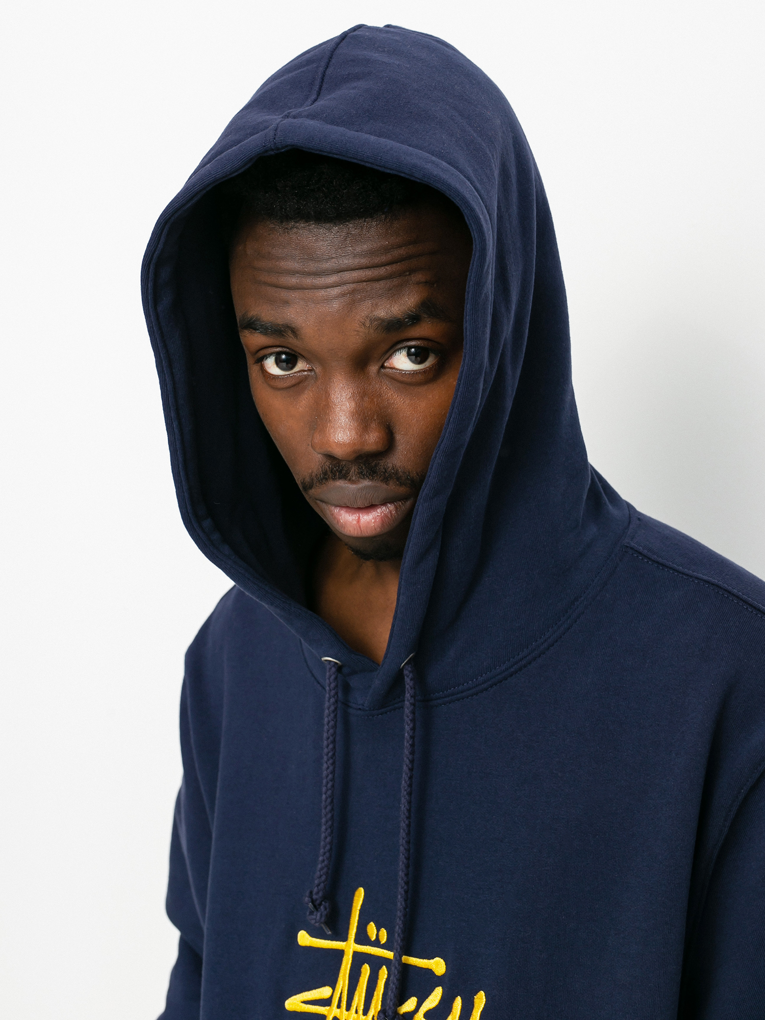 Bluza z kapturem Stussy Basic Stussy App HD (navy)