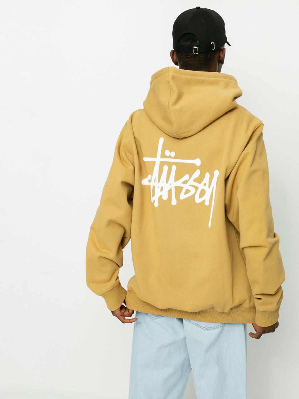 Bluza z kapturem Stussy Basic Stussy HD (khaki)