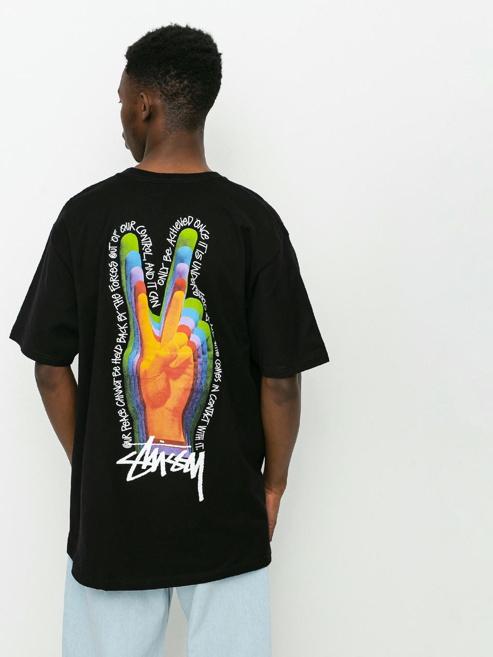 T-shirt Stussy Peace Sign (black)