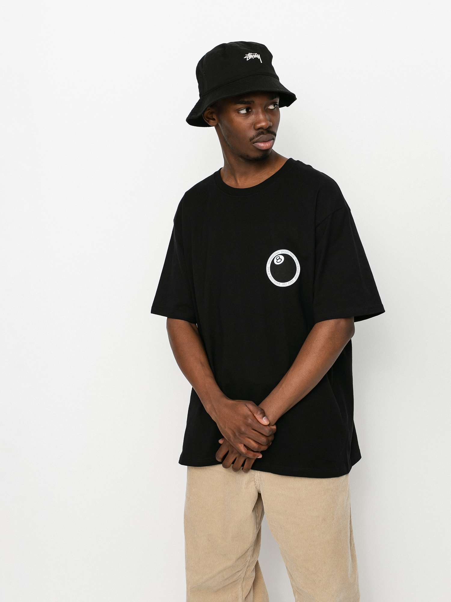 トップス stussy T-shirt Stussy 8 Ball Dot - czarny (black)