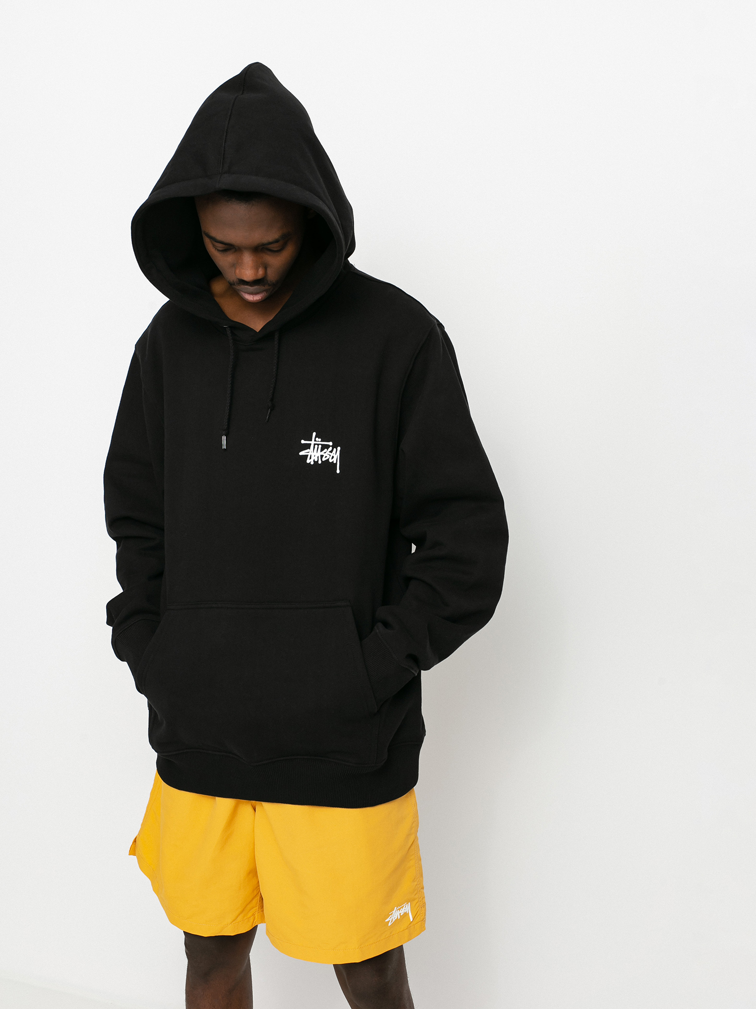 Bluza z kapturem Stussy Basic Stussy HD (black)