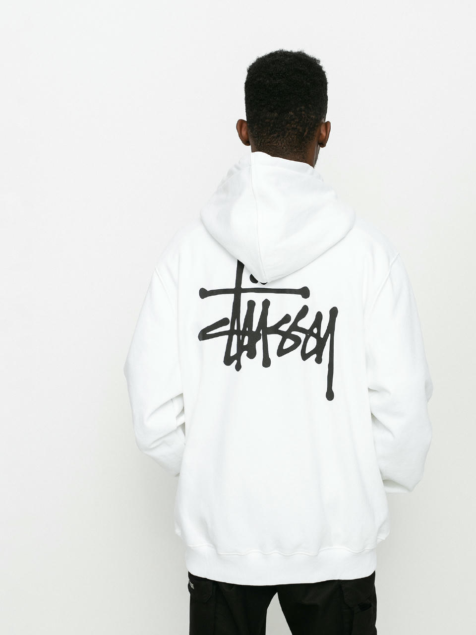 Bluza z kapturem Stussy Basic Stussy HD (white)