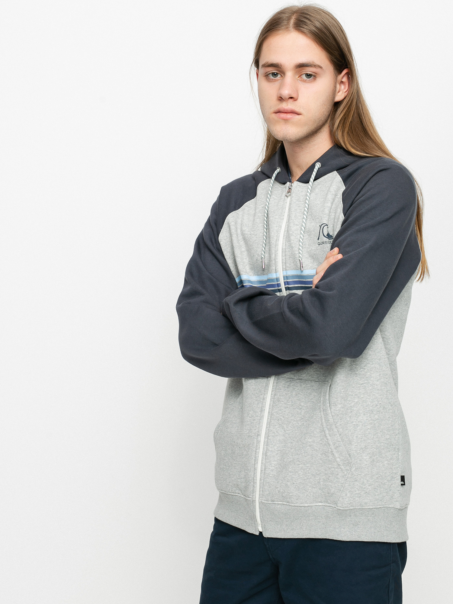 Bluza z kapturem Quiksilver Everyday Screen ZHD (light grey heather)