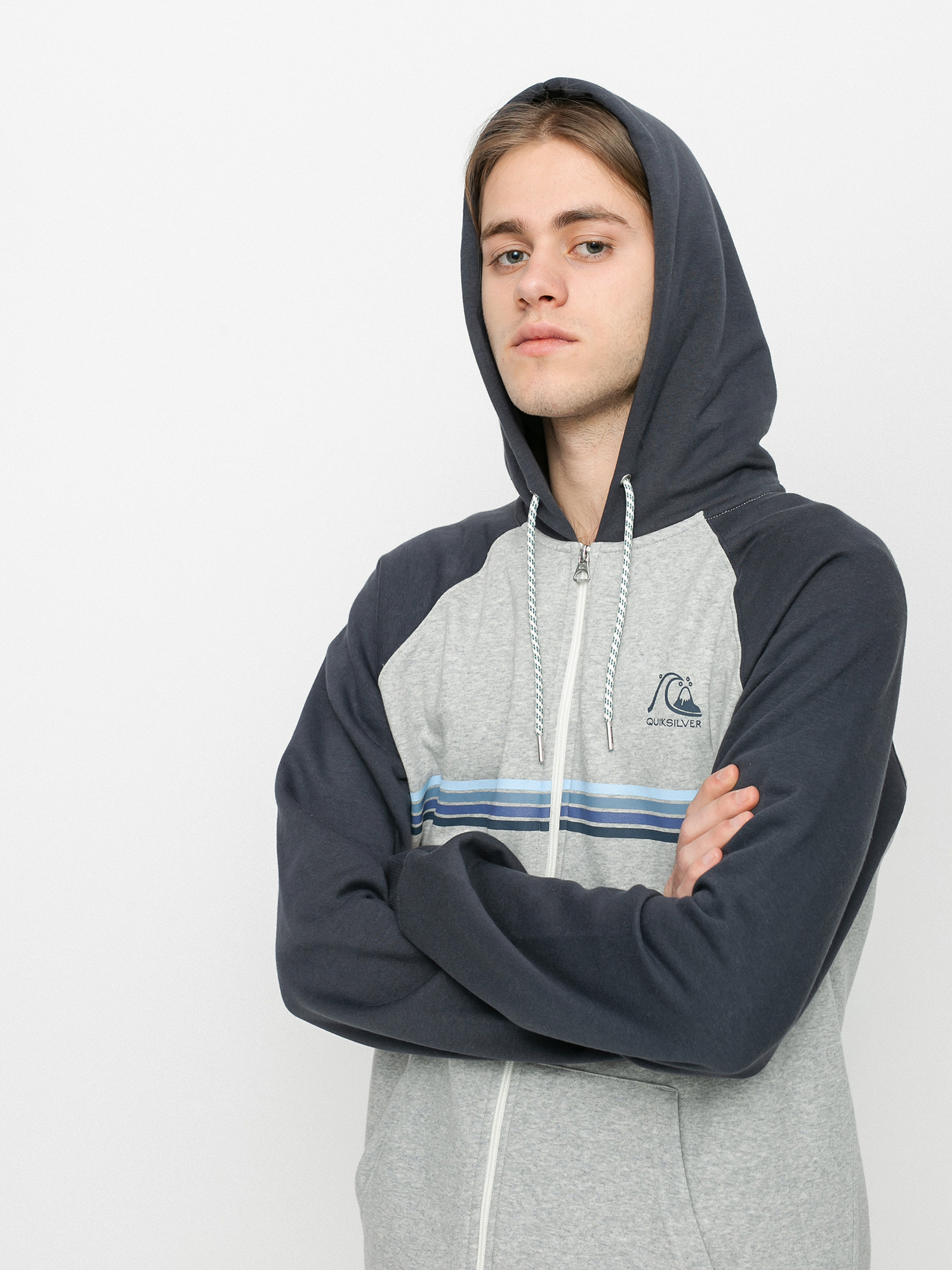 Bluza z kapturem Quiksilver Everyday Screen ZHD (light grey heather)