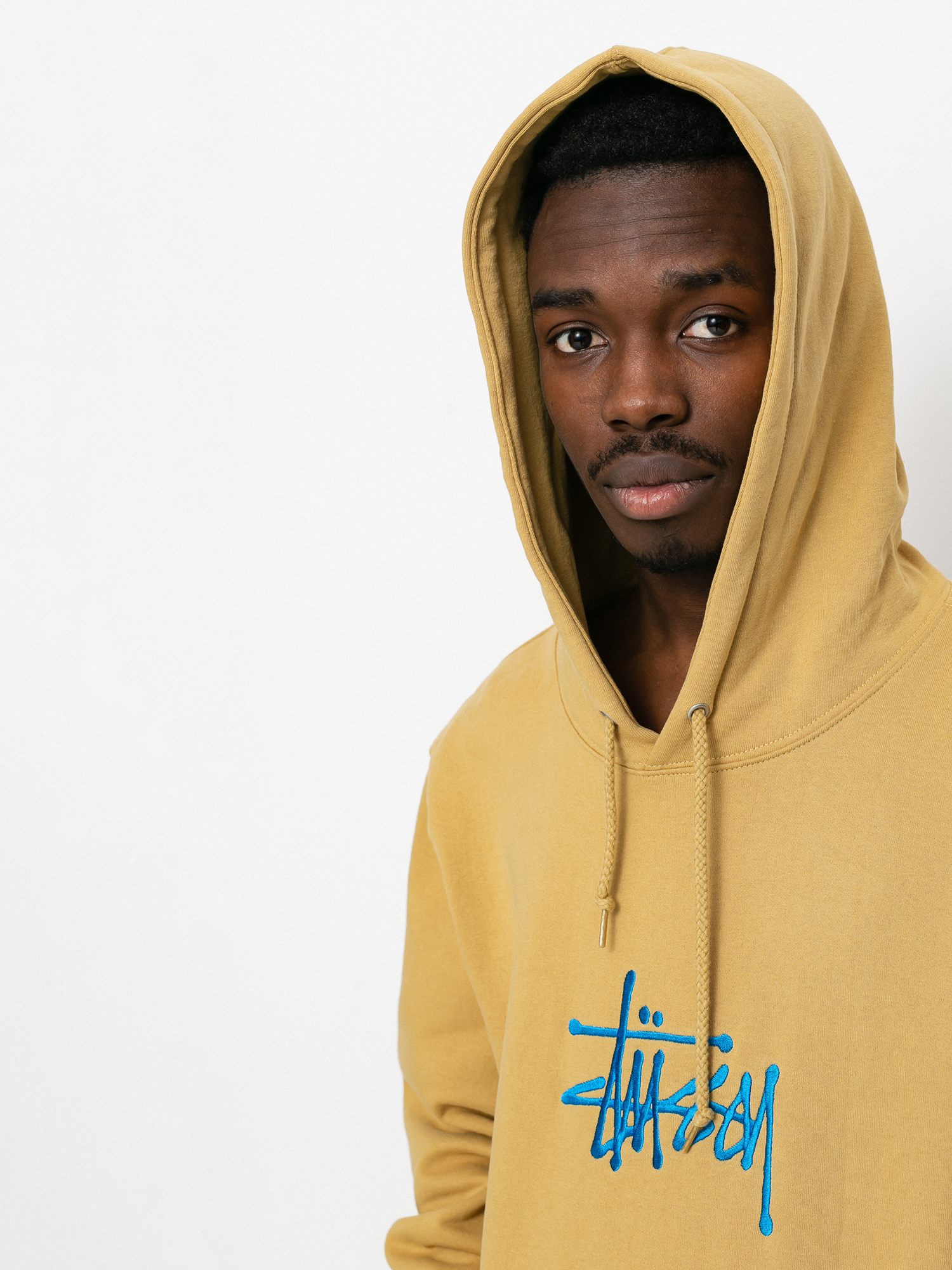 Bluza z kapturem Stussy Basic Stussy App HD (khaki)