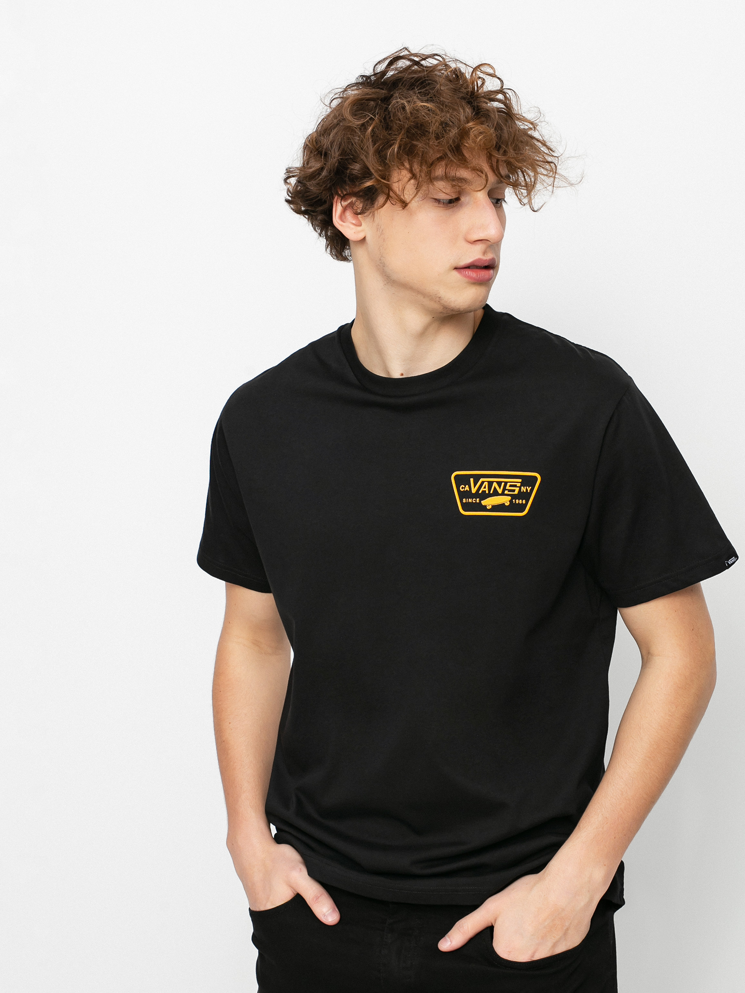 T-shirt Vans Full Patch Back (black/saffron)