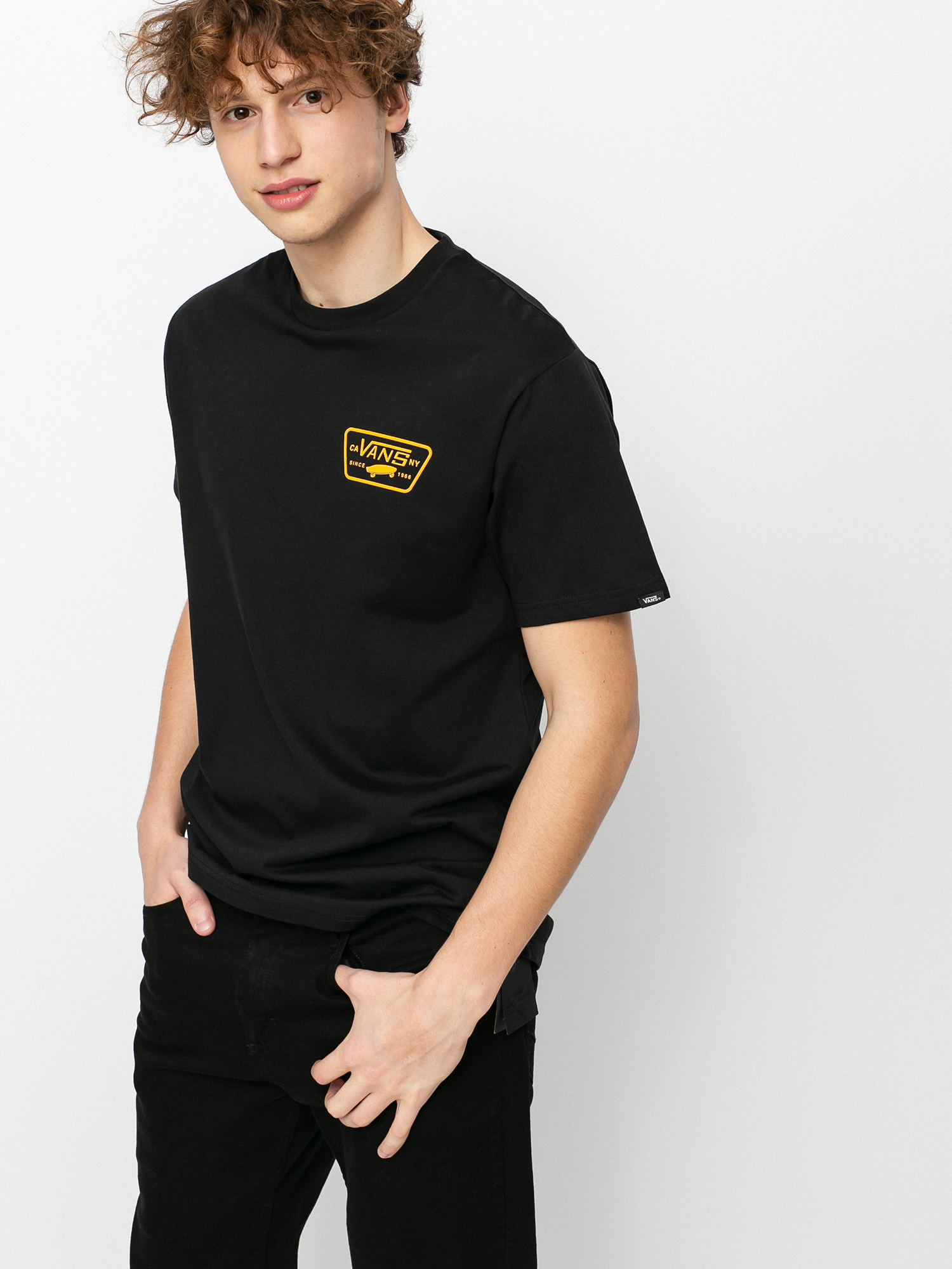 T-shirt Vans Full Patch Back (black/saffron)