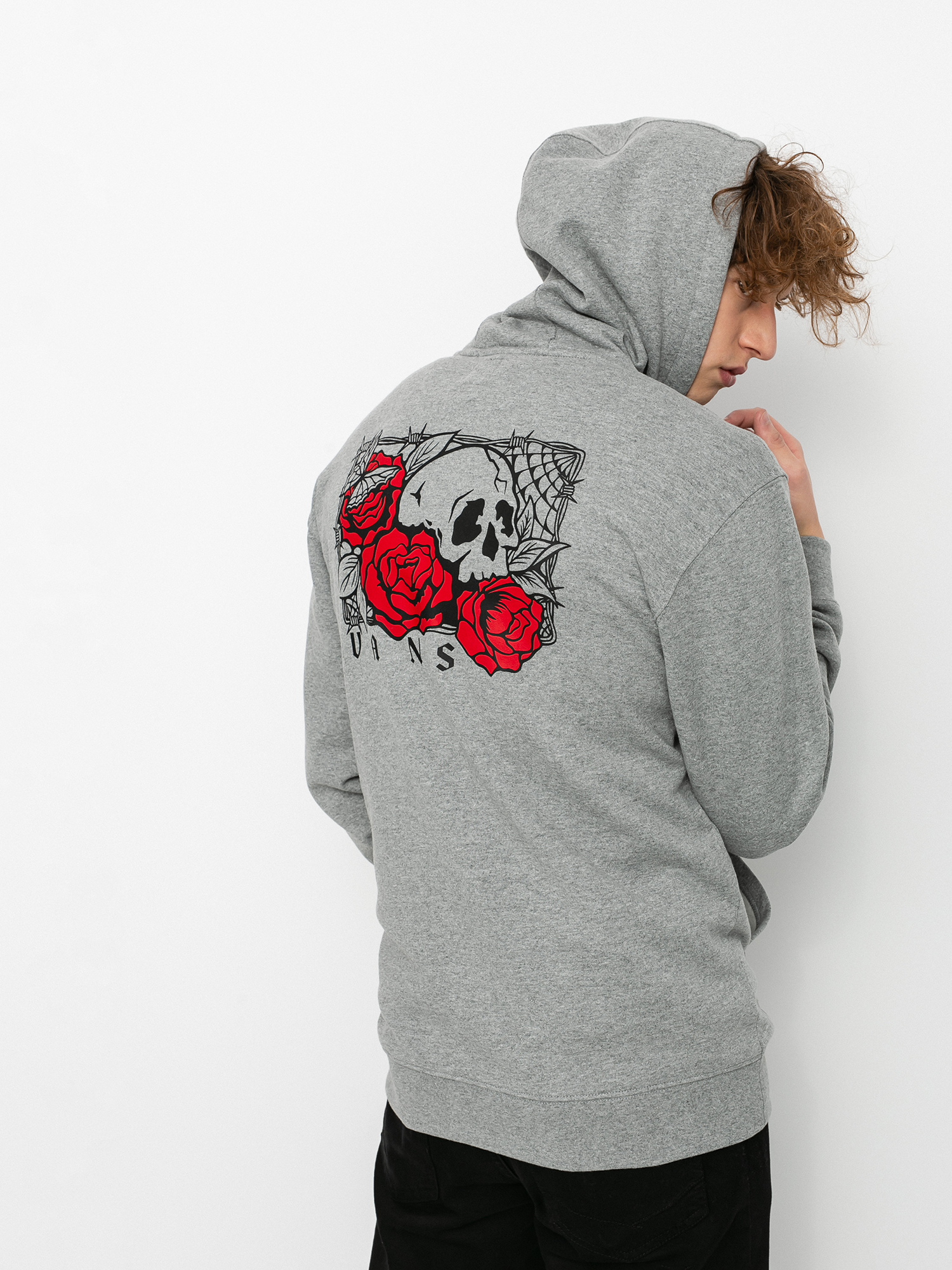 Bluza z kapturem Vans Rose Bed HD (cement heather)