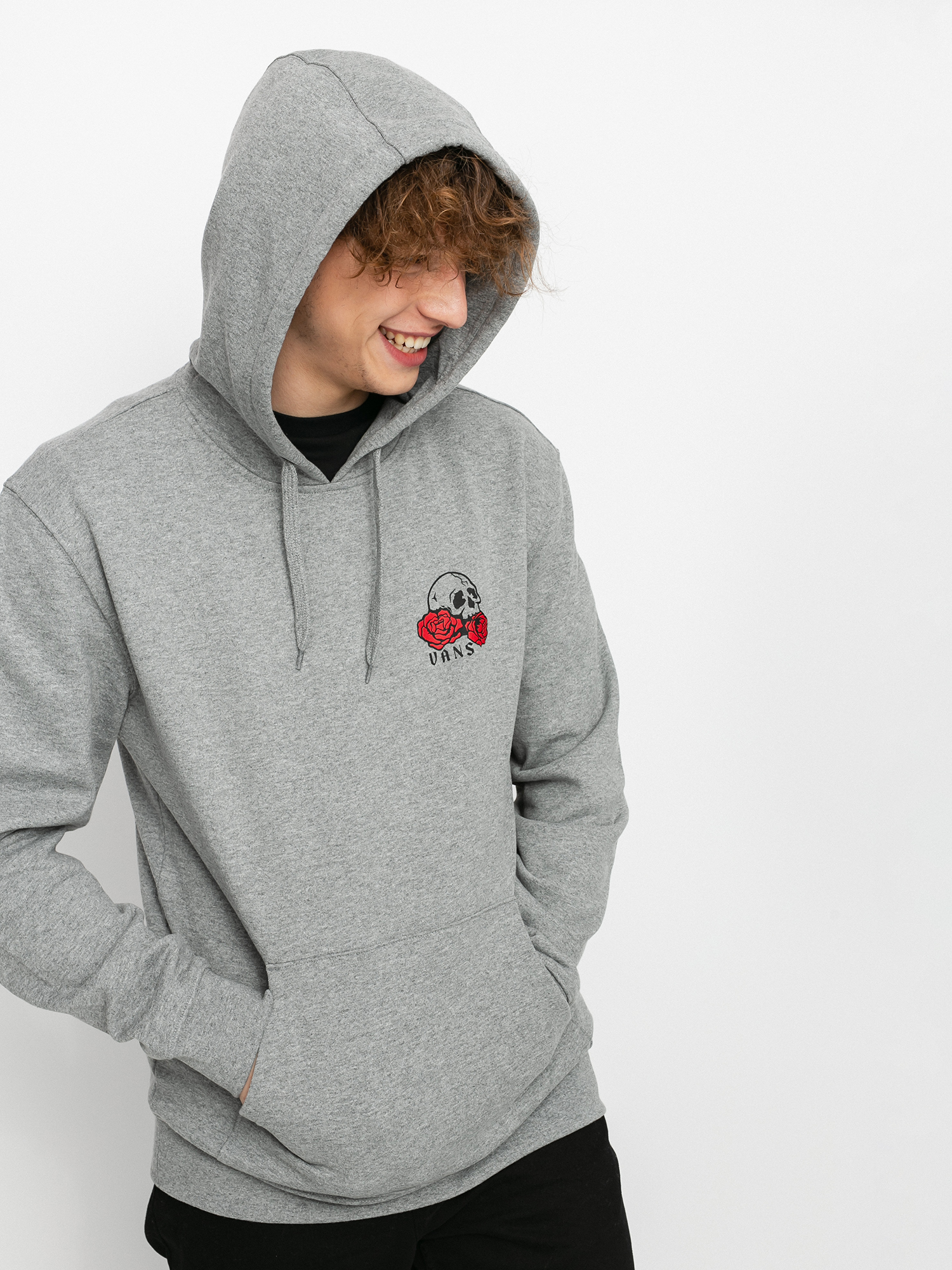 Bluza z kapturem Vans Rose Bed HD (cement heather)