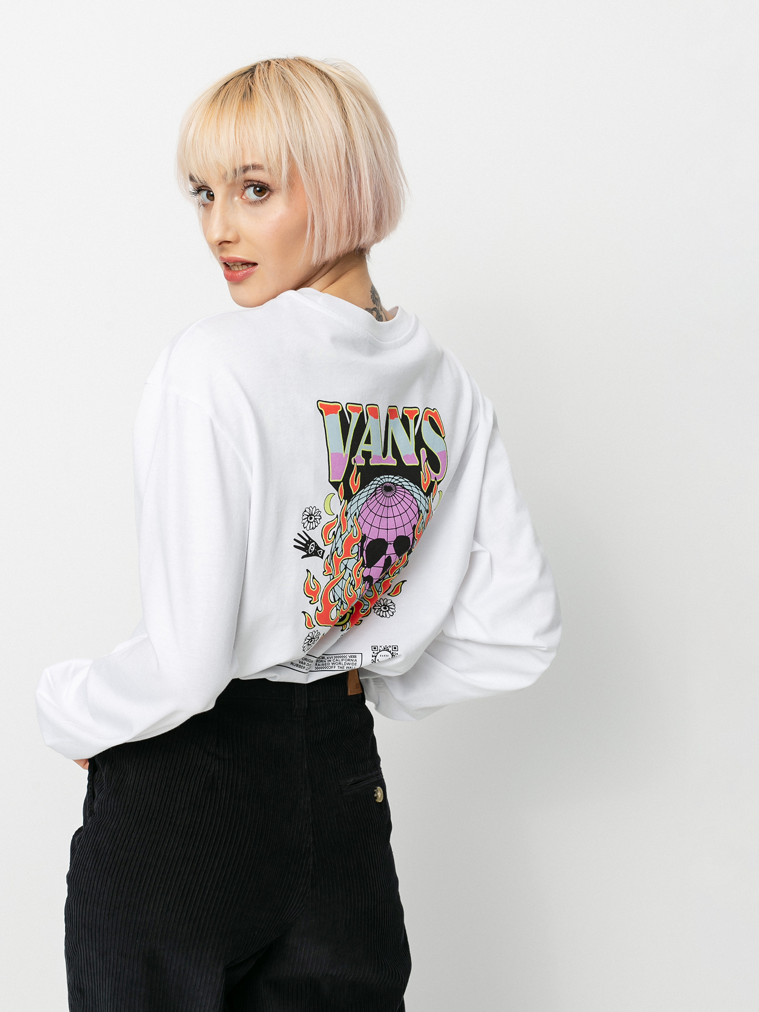 Longsleeve Vans Worldly Blousant Wmn (white)