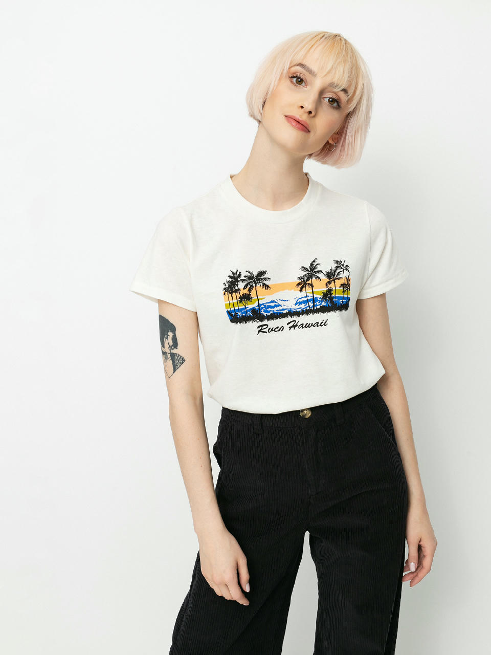 T-shirt RVCA Rvca Hawaii Wmn (vintage white)