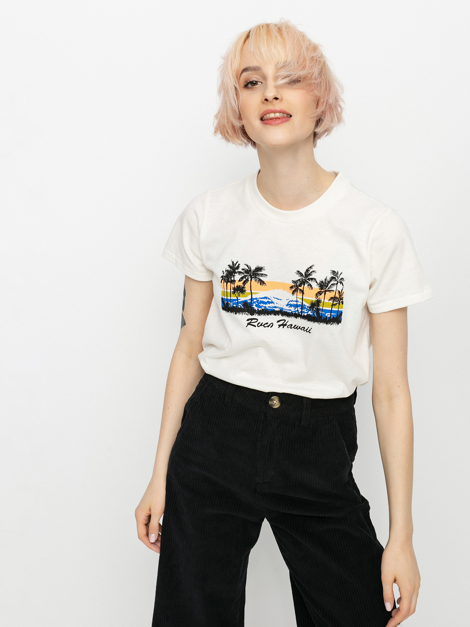 T-shirt RVCA Rvca Hawaii Wmn (vintage white)